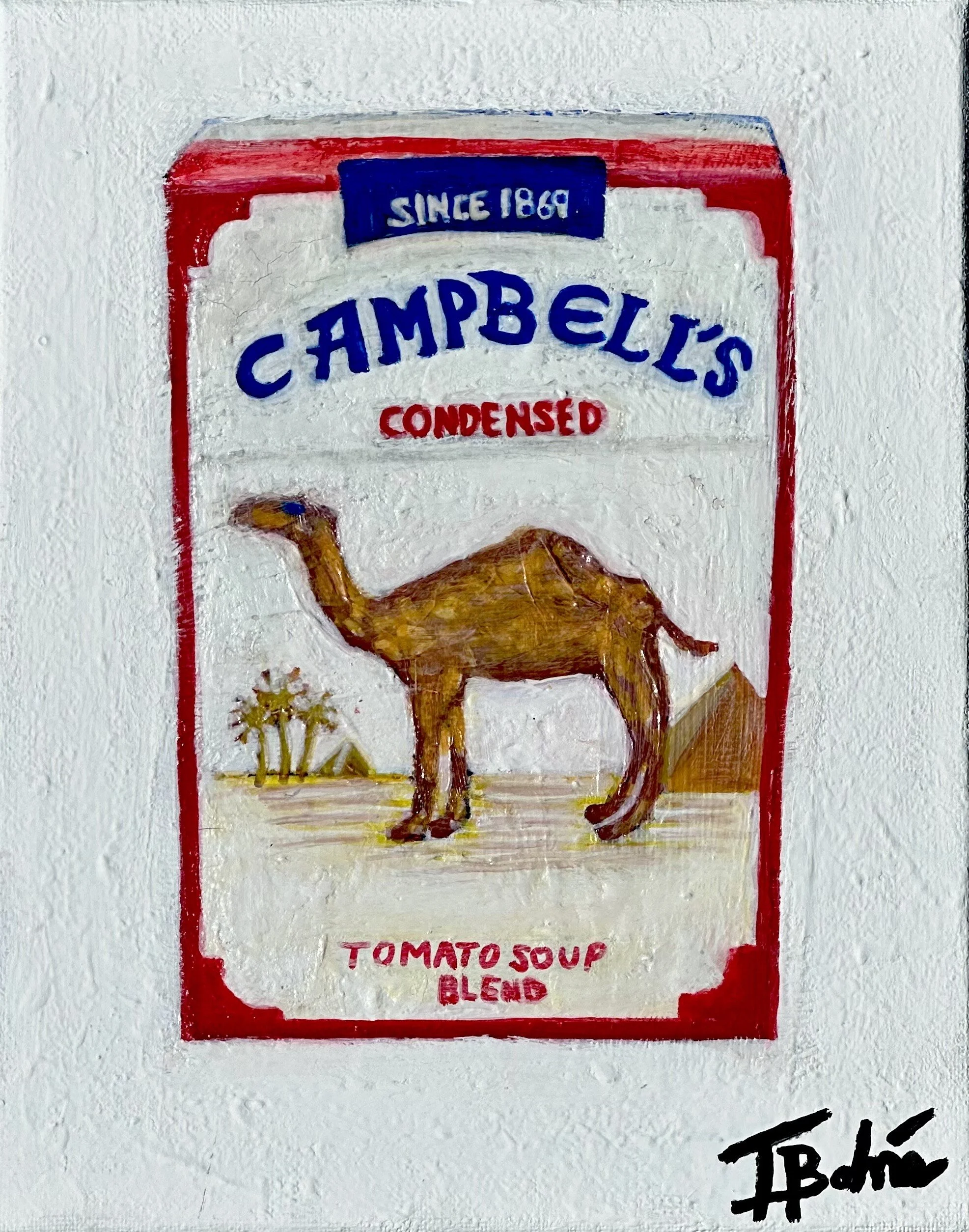 Campbell-flage Switcheroo, Acrylic on canvas 
14 x 11 in. 2025