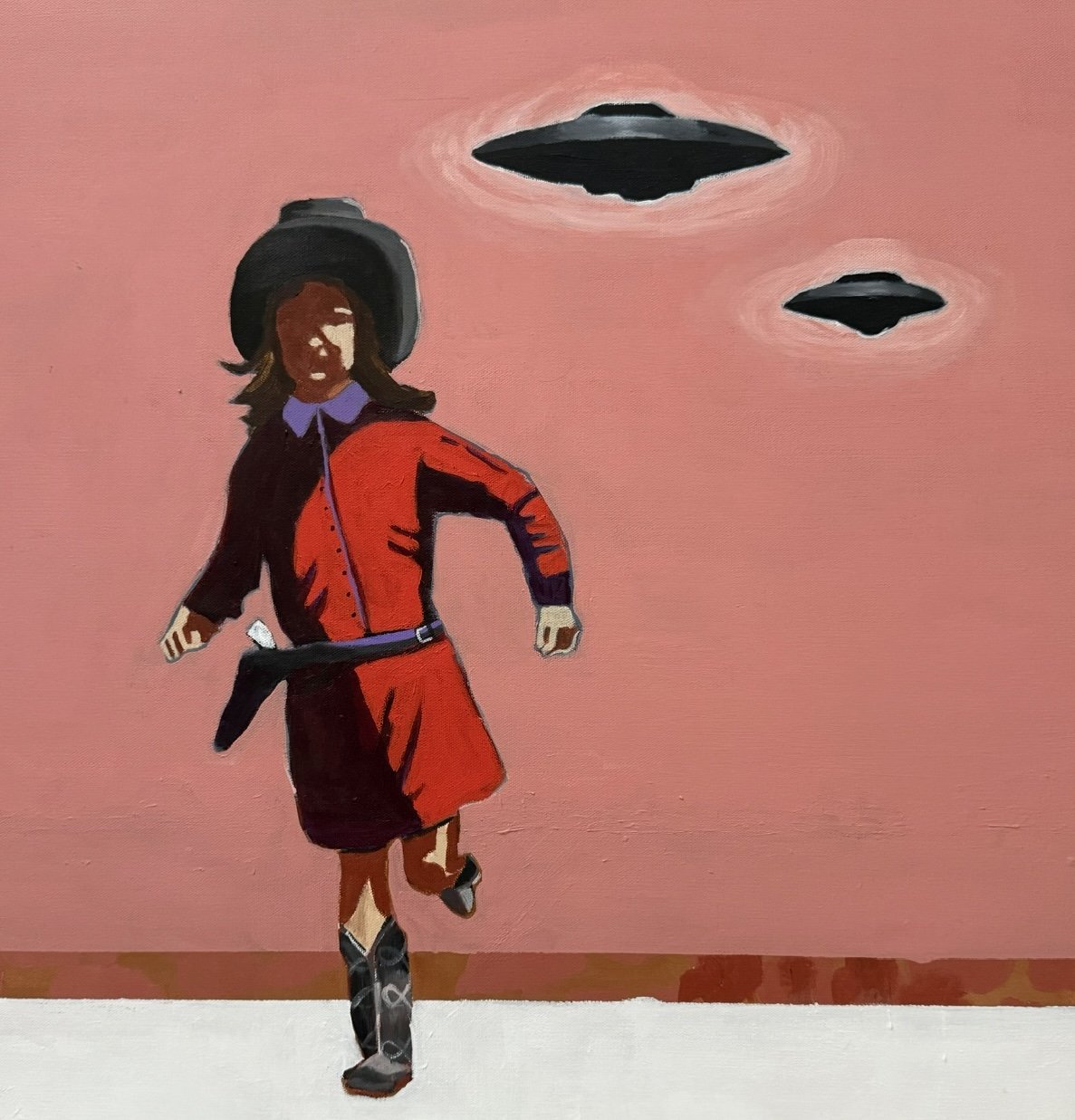 Where is Everyone, Acrylic on canvas, 30 x 30 in. 