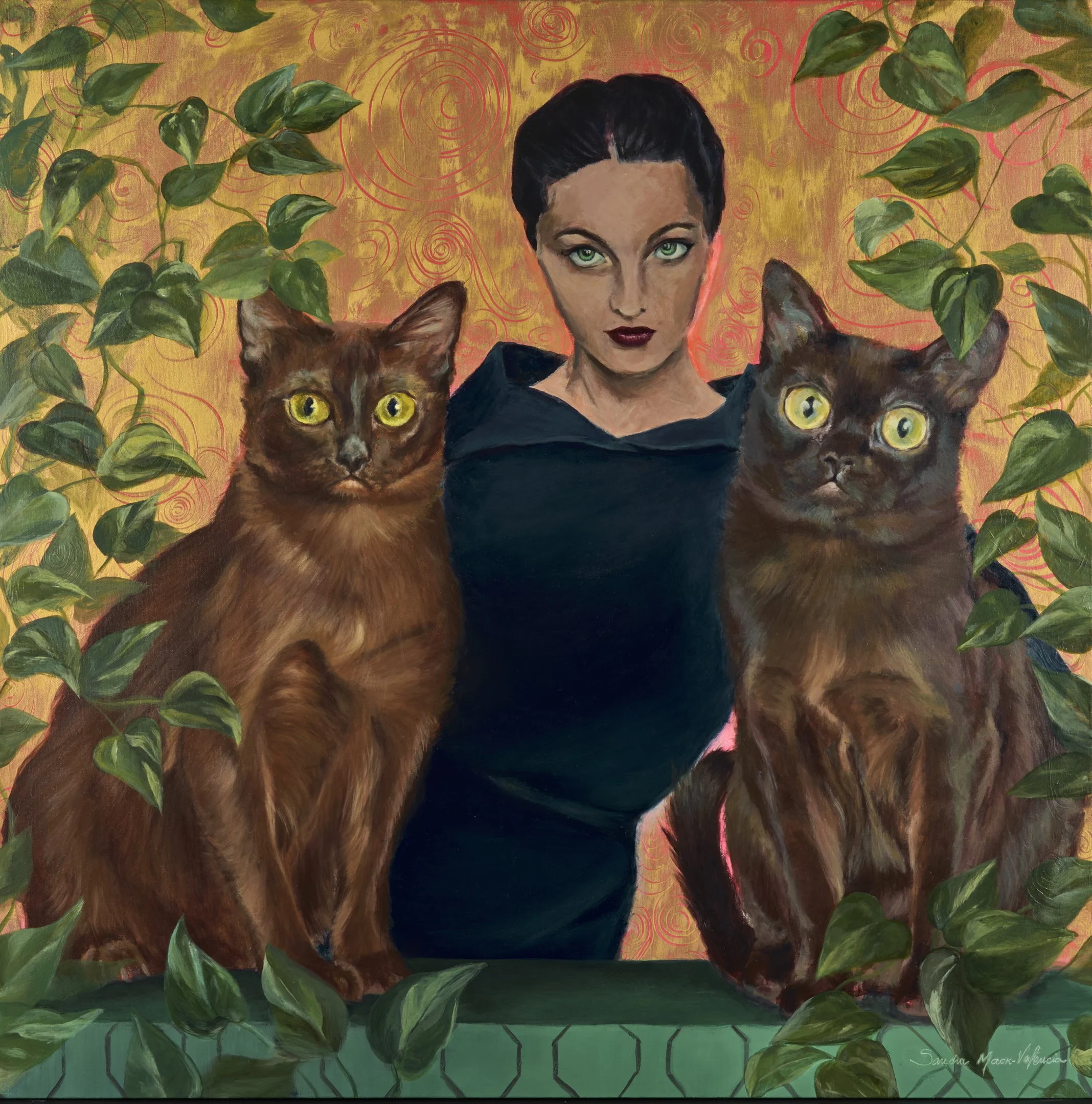 The Sidekicks, Acrylic on canvas, 36 x 36 in.