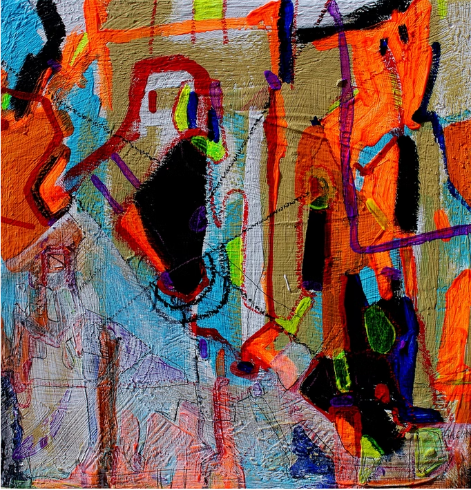 Fundamental #3, Mixed media on wood, 13 x 3 x 13 in. 2011