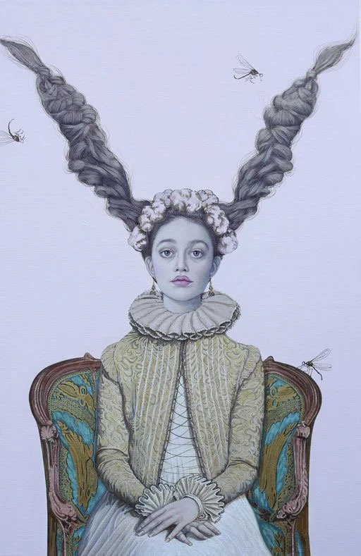 The Culture Context of Hairstyle, Acrylic on canvas, 40 x 26 in.
