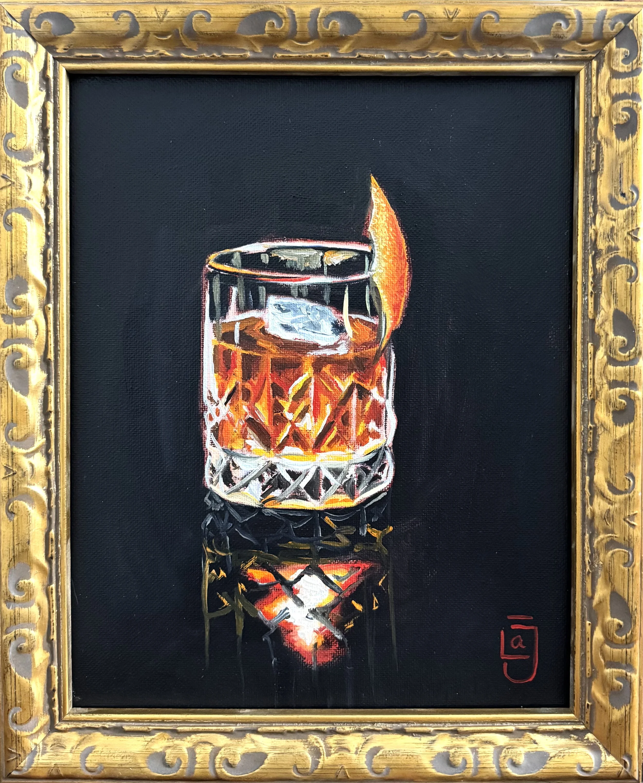 Firewater, Oil on canvas, 11 ½ x 9 ½ in. 2025. SOLD