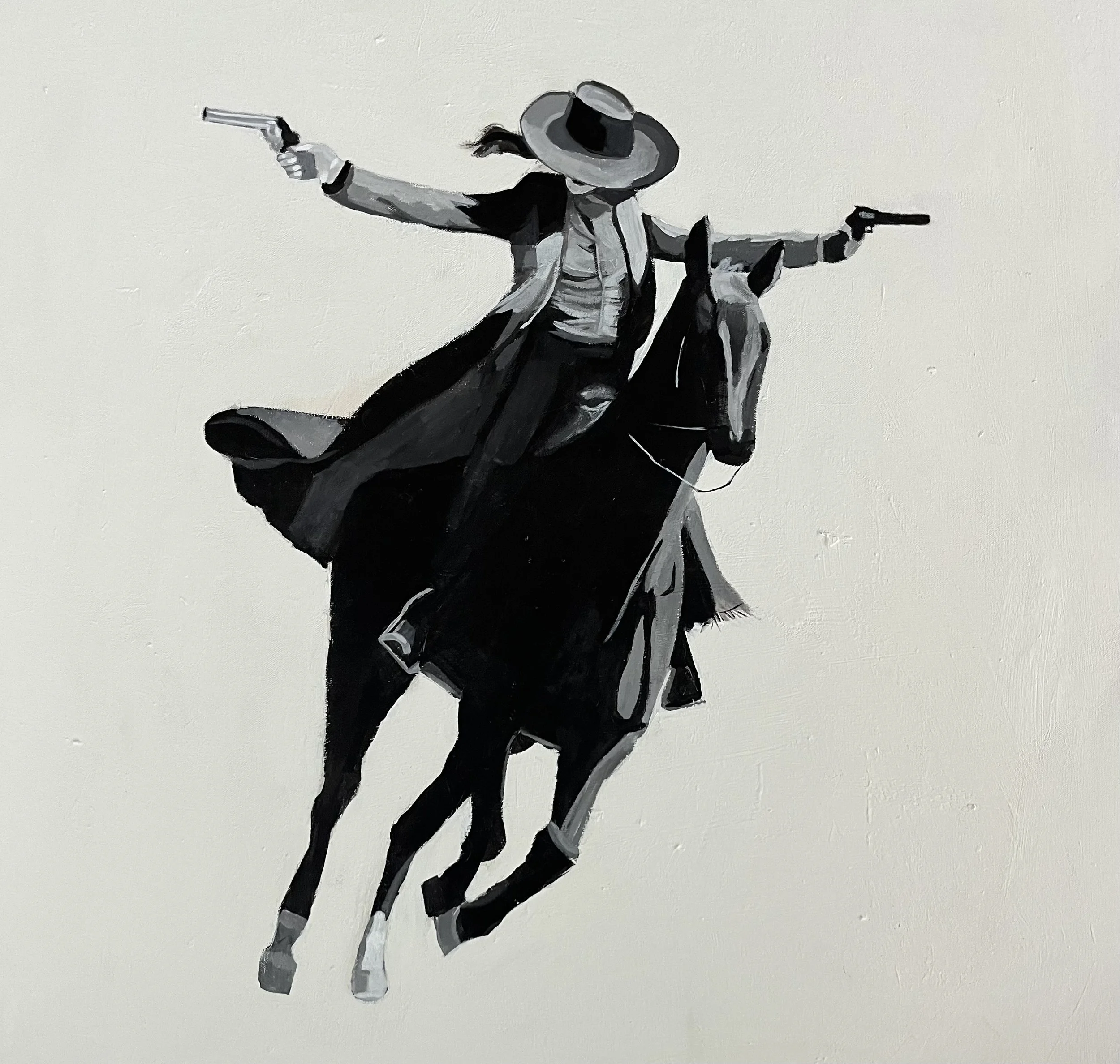 Raise Hell, Acrylic on canvas, 30 x 30 in. 2024