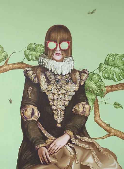 How To Style Red Glasses, Acrylic on canvas, 52 x 38 in.