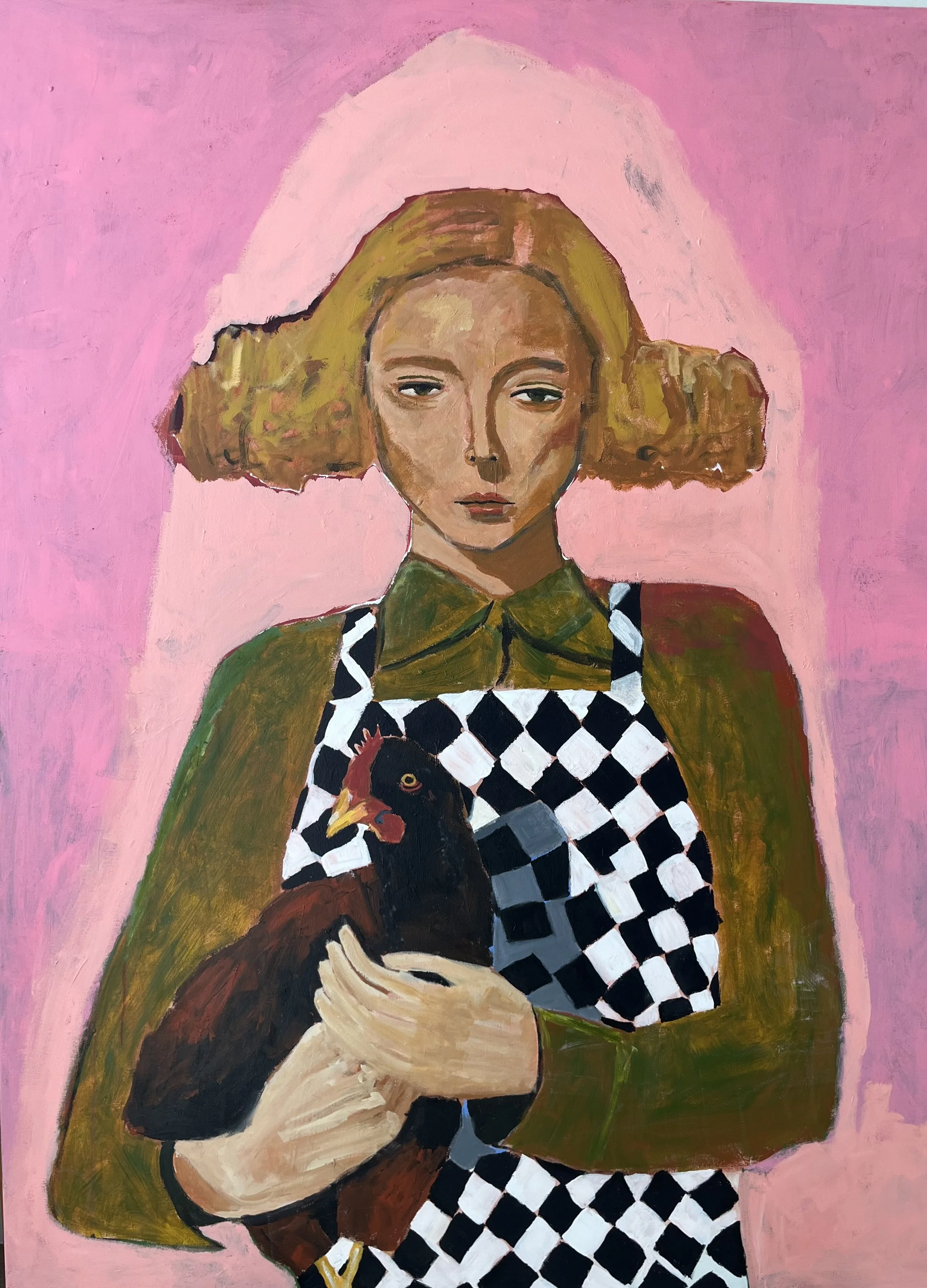 Rooster, Acrylic on canvas, 60 x 48 in. 2024