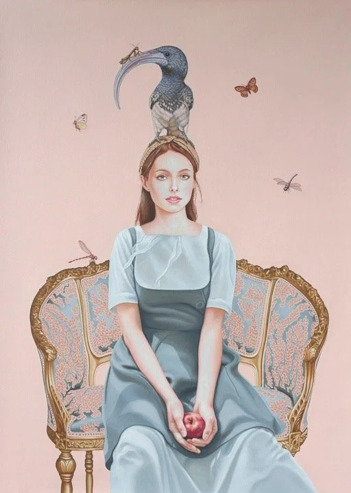 Red Apple II, Acrylic on canvas, 41 x 29 in.