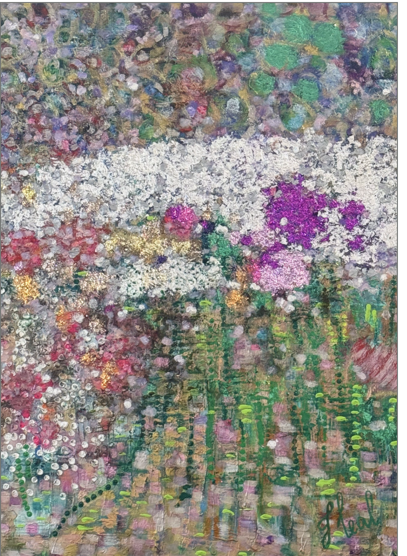 Untitled, Mixed media, acrylic and resin on wood, 40 x 30, 2026