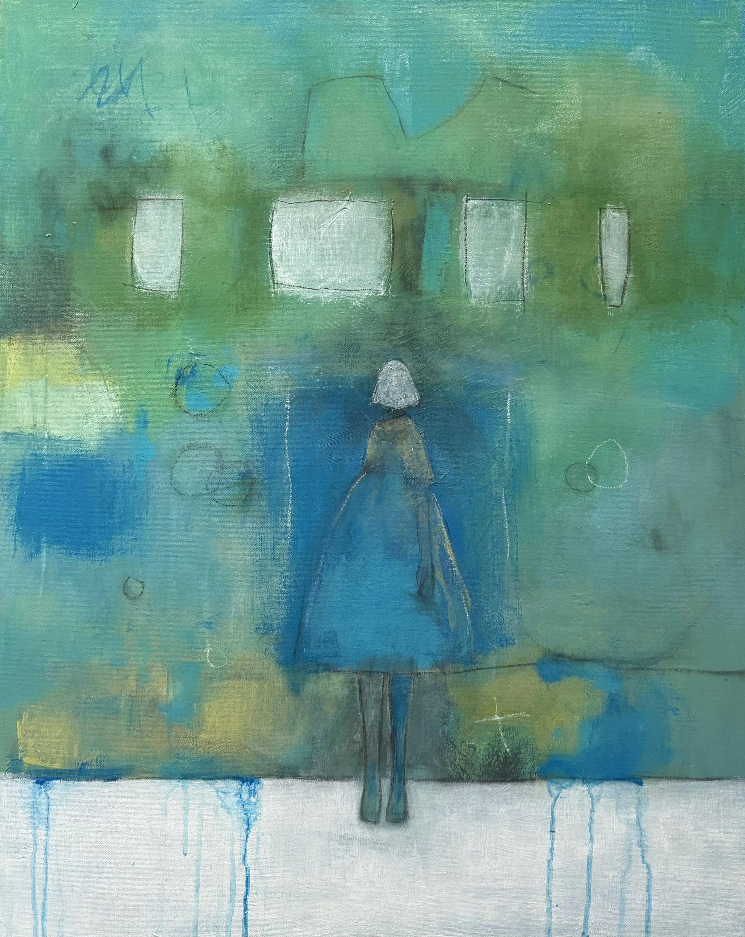 Remember, Acrylic on canvas, 31 x 25 ¼ in. framed, 2021-23. SOLD