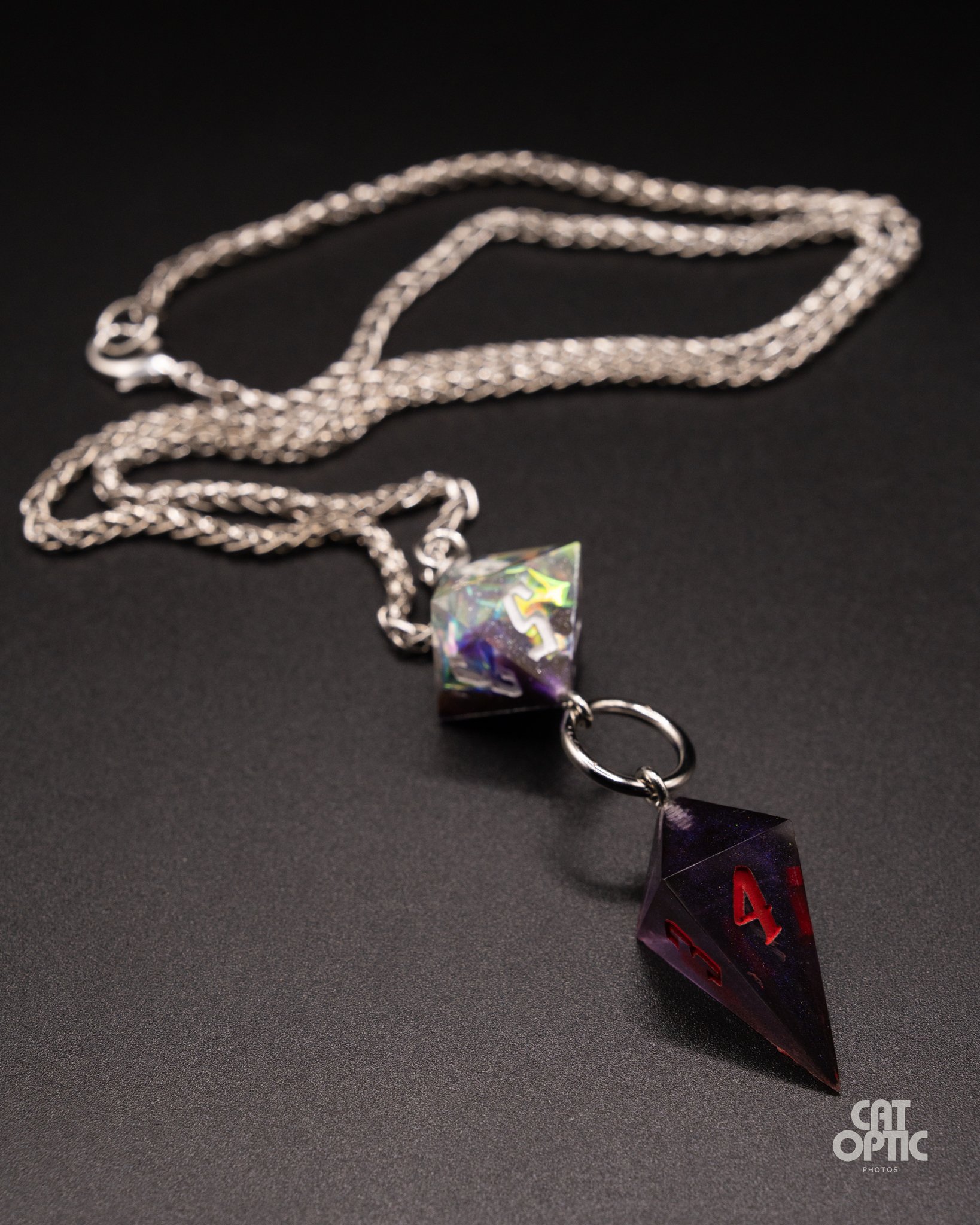 Galaxy D8/Purple and Red D4 Dual Link Necklace