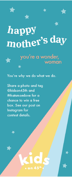 Kids on 45th In-box inserts and print work 