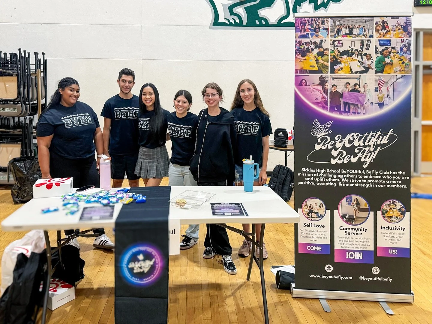 @sickles_high_school x BYBF Club Fair 2025! 

What a success! Over 100 applicants this year and we couldn&rsquo;t be more grateful to continue to spread positivity, confidence, self love, community service involvement, and personal growth on campus a