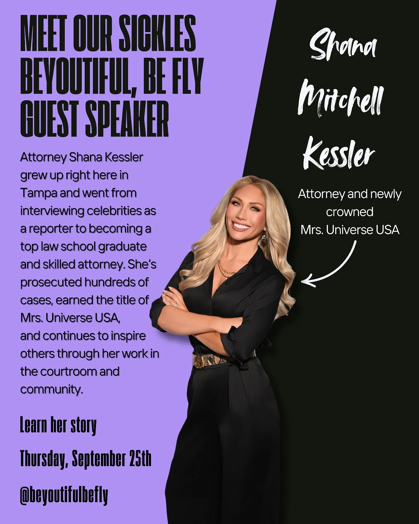 ✨ From Tampa roots to the courtroom &amp; the crown ✨
We&rsquo;re excited to welcome Attorney &amp; newly crowned Mrs. Universe USA, Shana Mitchell Kessler, CONGRATULATIONS 🌟 to share her inspiring journey, from interviewing celebrities 🎤 to gradua