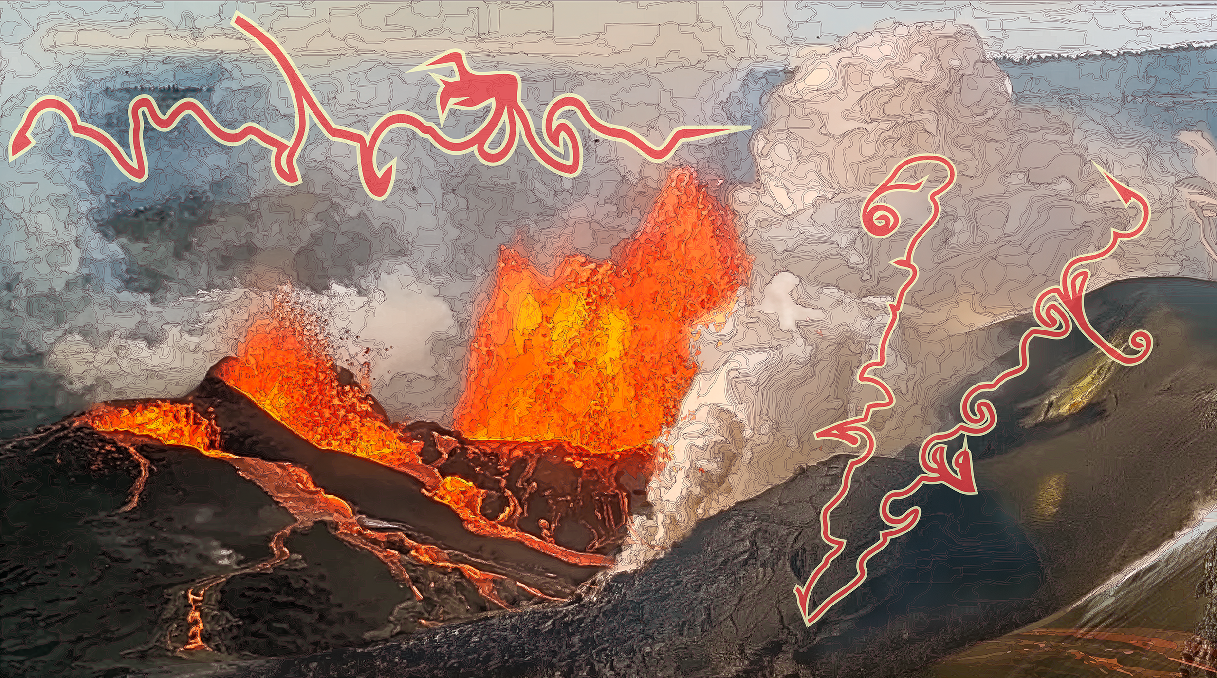Kilauea One  2025-26   38.4" x 21.4"