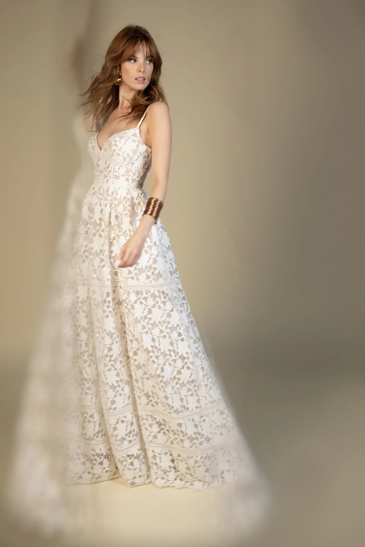 All Who Wander Calla Crochet Lace V-Neck Wedding Dress