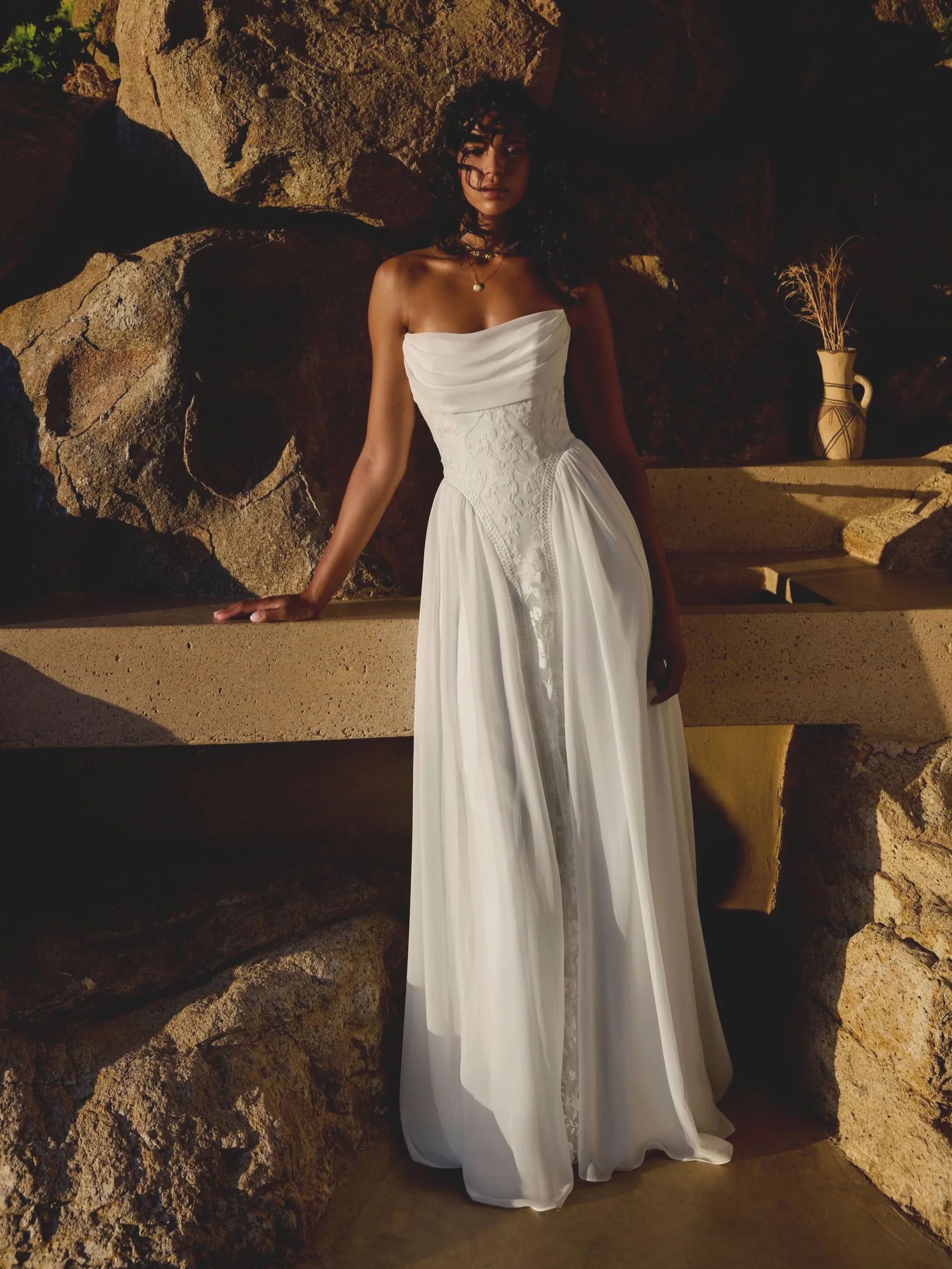 lillian west 66448 boho wedding dress