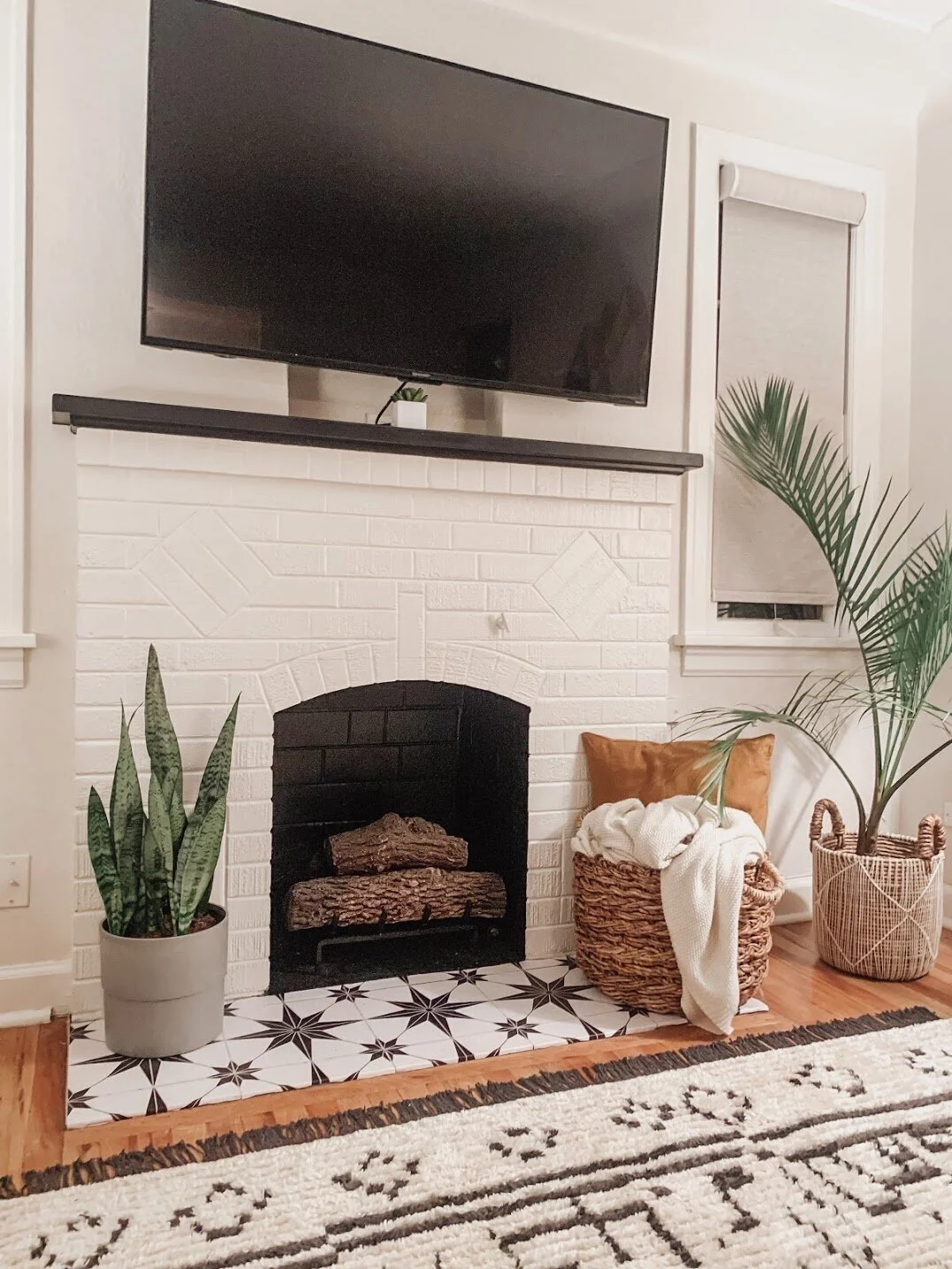 DIY - Fireplace Peel &amp; Stick Decals (Easy DIY)
