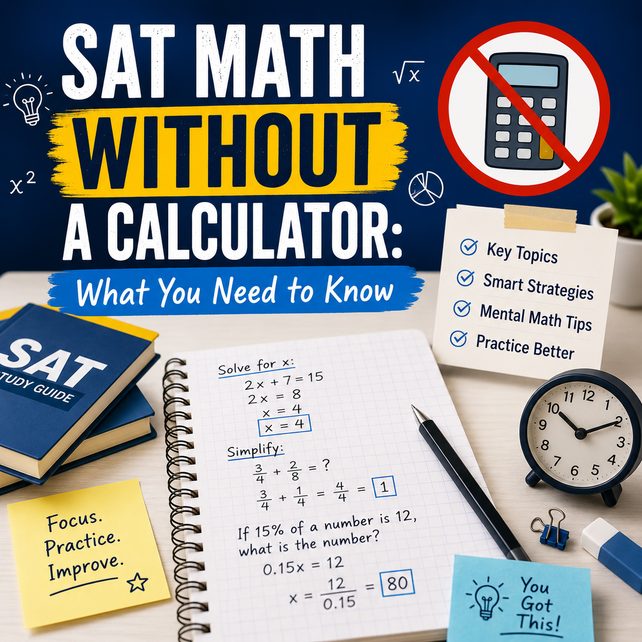 SAT Math Without a Calculator: What You Need to Know