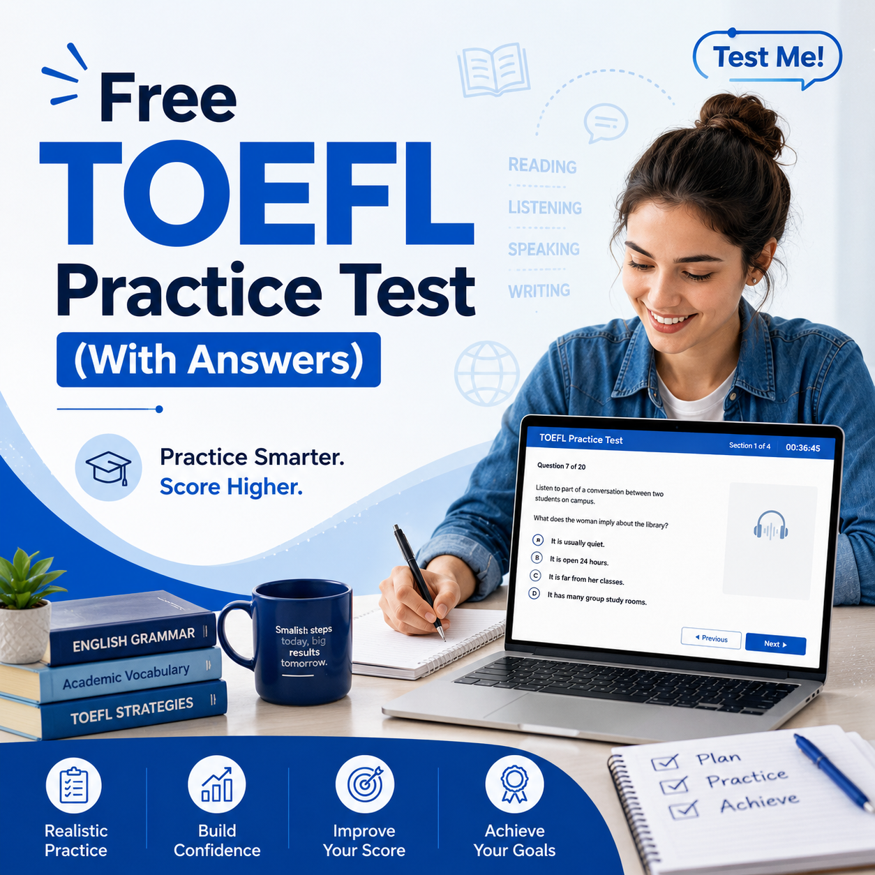 Free TOEFL Practice Test (With Answers)