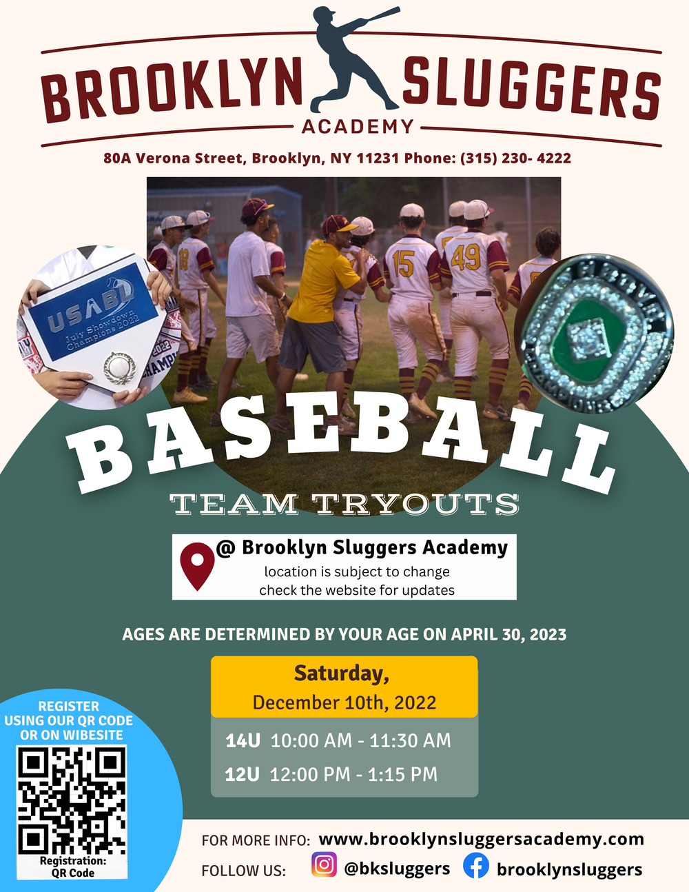 Brooklyn Sluggers academy Team tryouts — Brooklyn Sluggers Academy