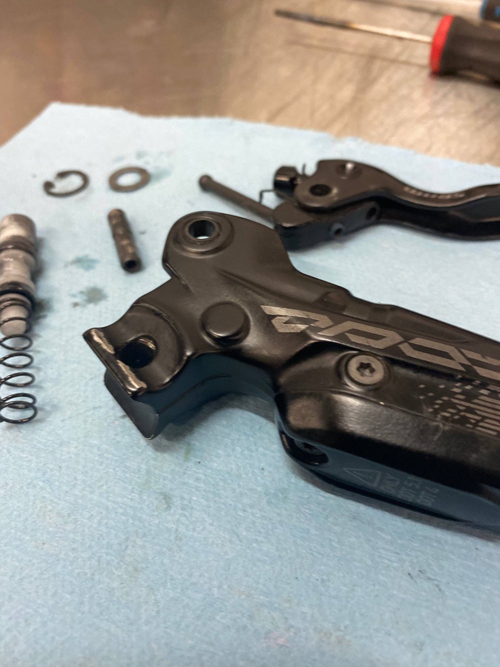  The repair is fairly involved but gives us a chance to clean out the internals of your lever, including the bladder. We also  clean and lube the lever spring and reach adjust controls. 