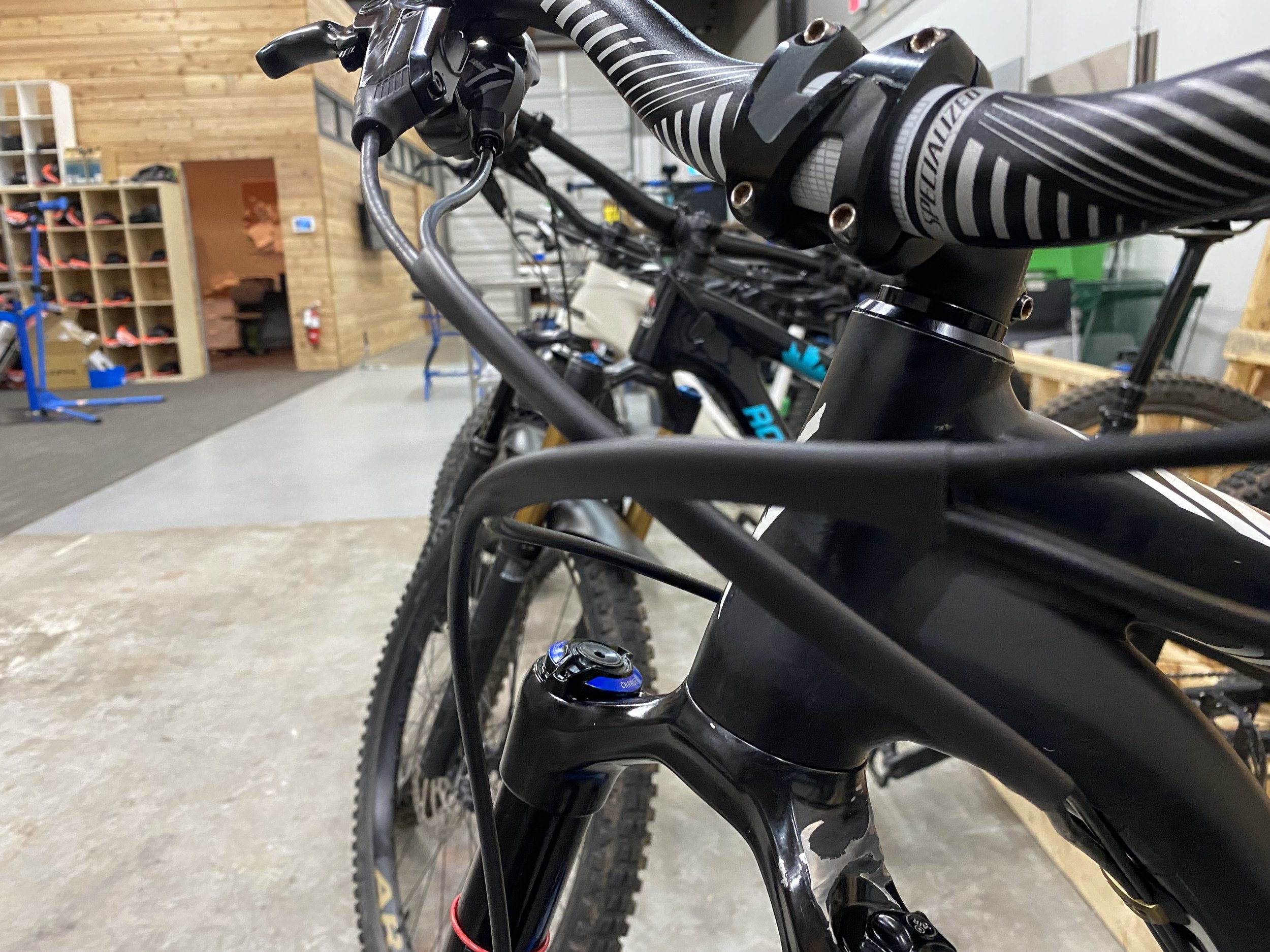  Shrink wrap has to be puled over the hose, so we recommend  opting for this upgrade when you bring your bike in for a bleed. Just let us know if you want some shrink wrap and we will get it done. 
