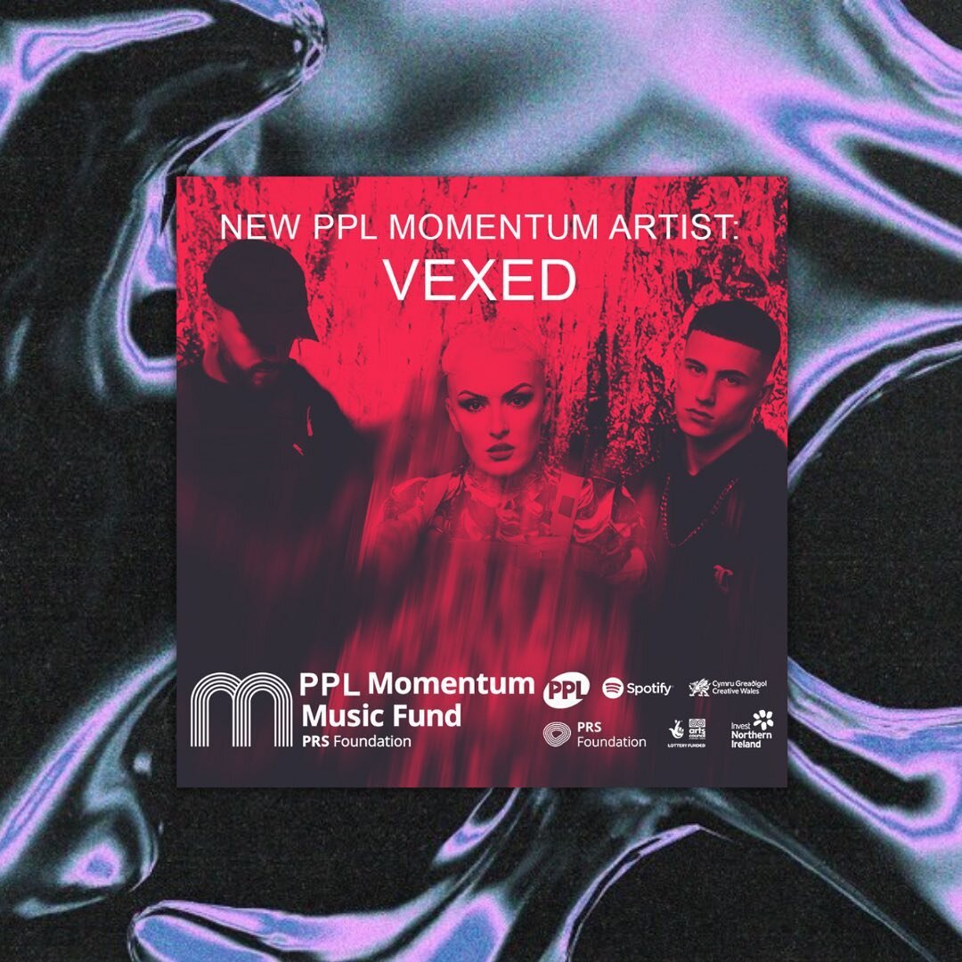 We are so happy to announce that VEXED are officially a @ppl_uk Momentum Artist. This grant will help our album campaign reach so many more eyes and ears, all thanks to the @prsfoundation. #pplmomentum
