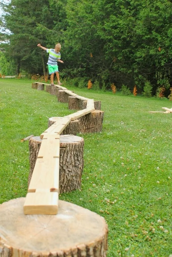 Parcours d'équilibre DIY