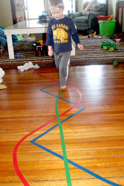 Parcours en autocollants