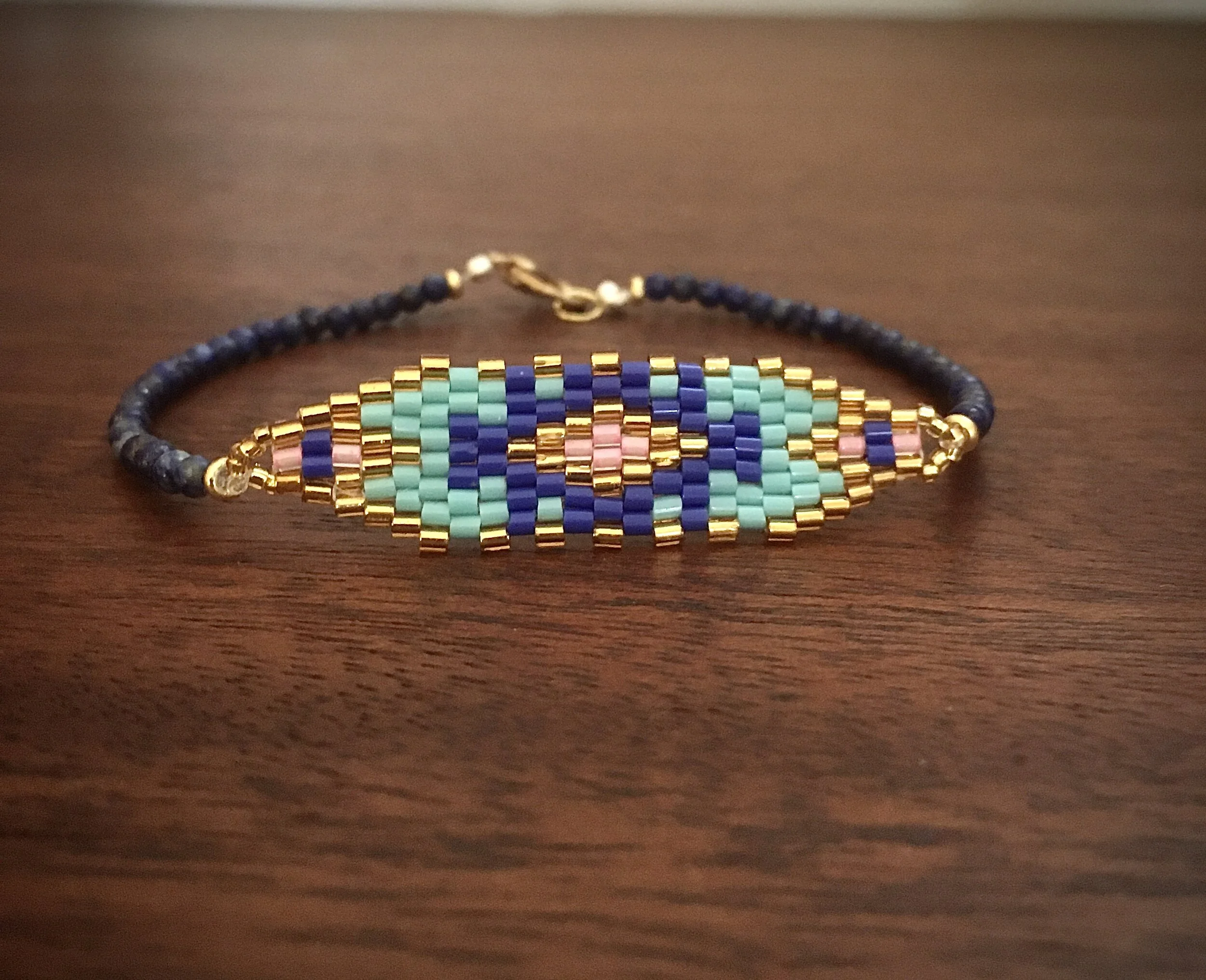 Petite Blue Beaded Bracelet