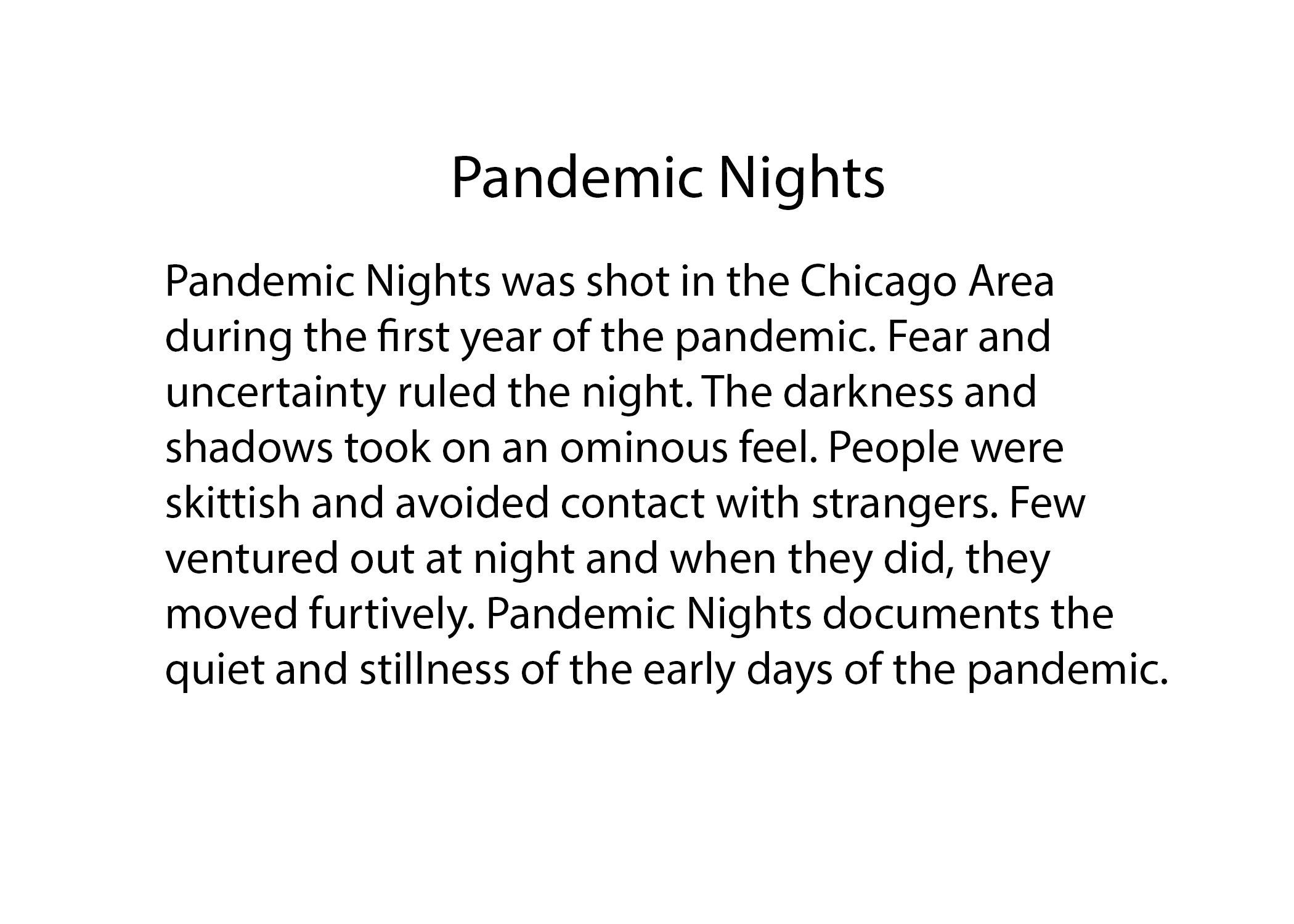 PANDEMIC NIGHTS 