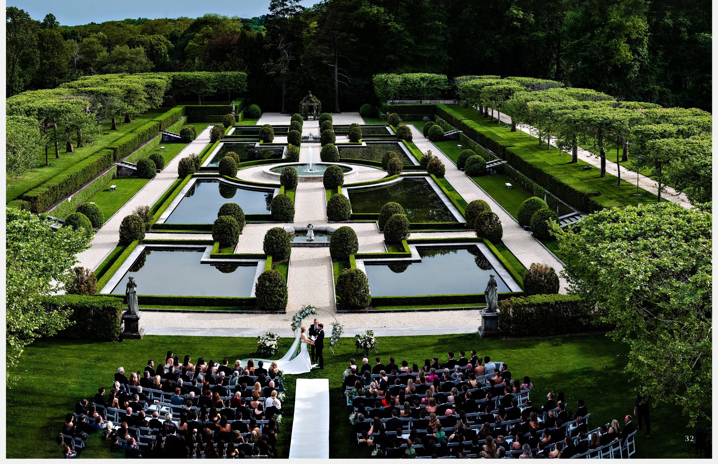 Aerial view Oheka Castle Wedding