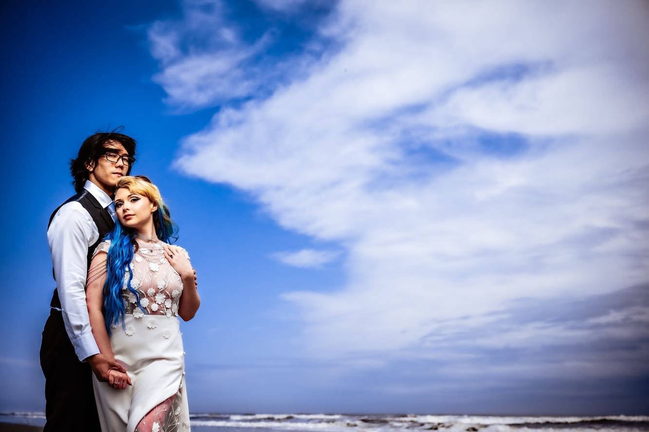 Happy one week anniversary to Leigh and Jon. They celebrated Jersey Shore style. The early rain predictions were right and the skies cleared. The temperatures were perfect to say their vows in front of family &amp; friends in a classic beach ceremony