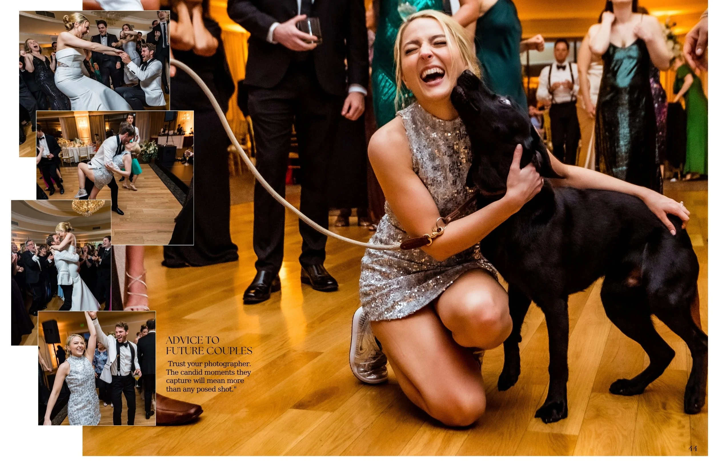 dog on the dance floor wedding