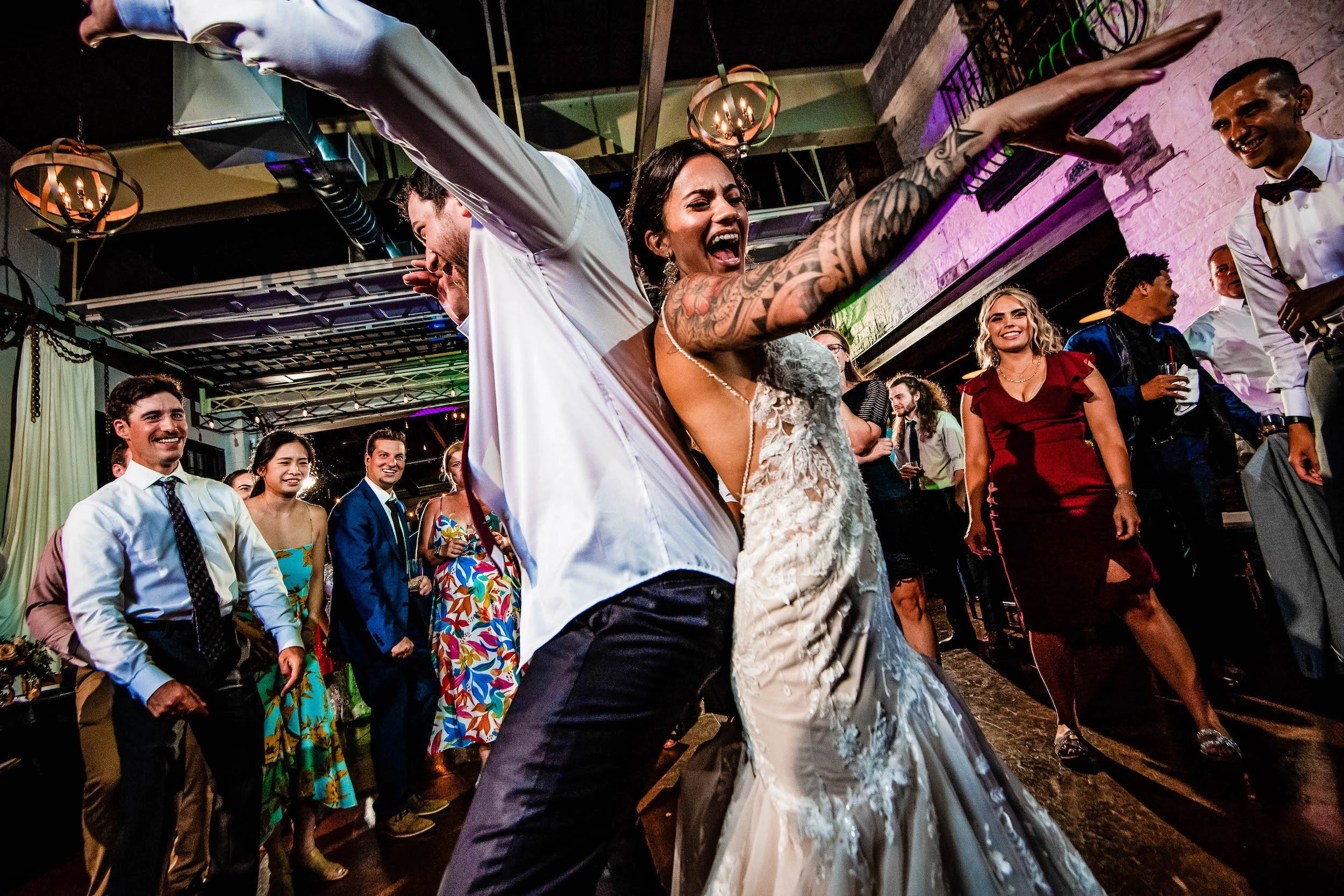 Final celebratory dance of the night