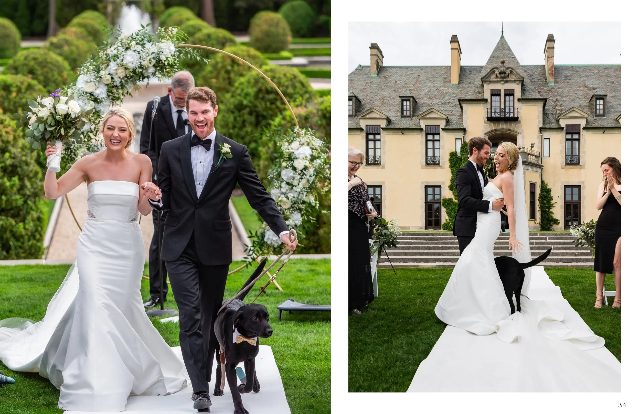 dog in wedding ceremony