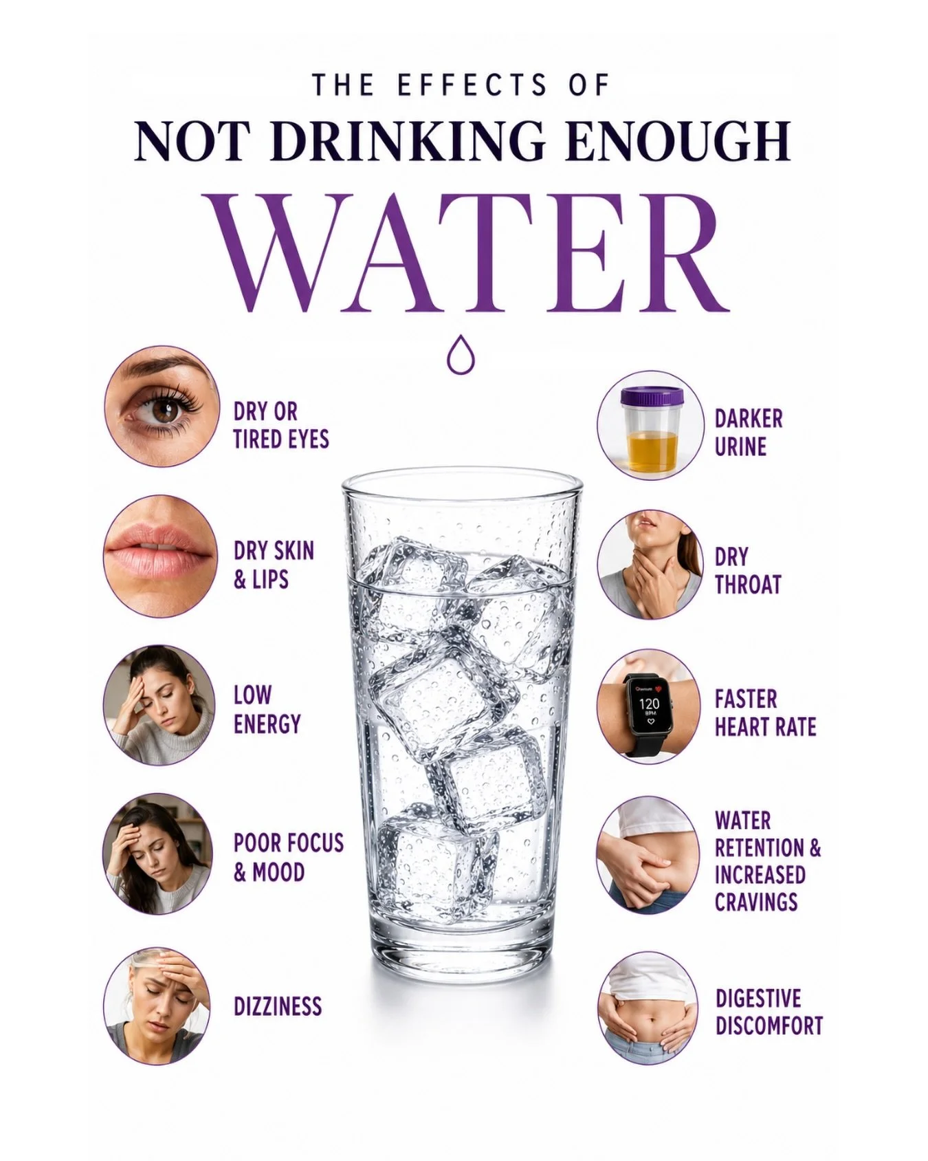 Feeling tired, foggy or headachy?

You might just need more water💧

If you regularly forget to drink enough water, you&rsquo;re definitely not alone.

Honestly, I do this too some days.

It sounds simple, but even mild dehydration can affect your: 
