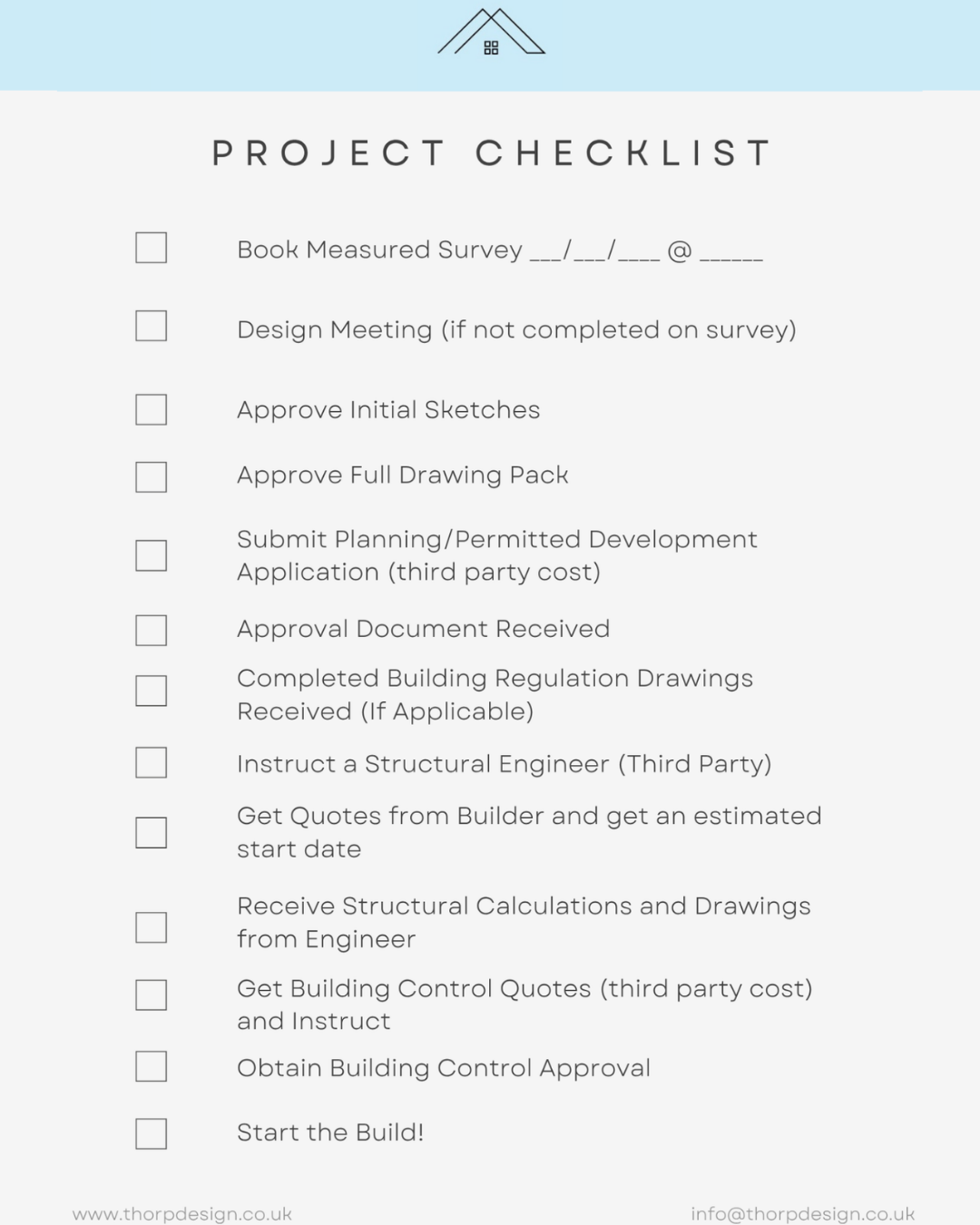 Project Checklist