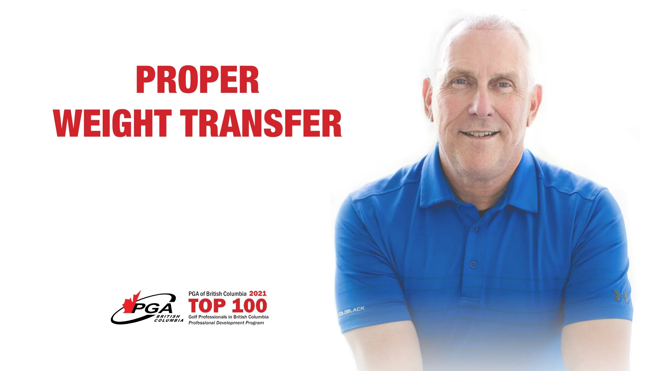 Lesson PT2 Proper Weight Transfer — Gordon Mink Golf Instruction