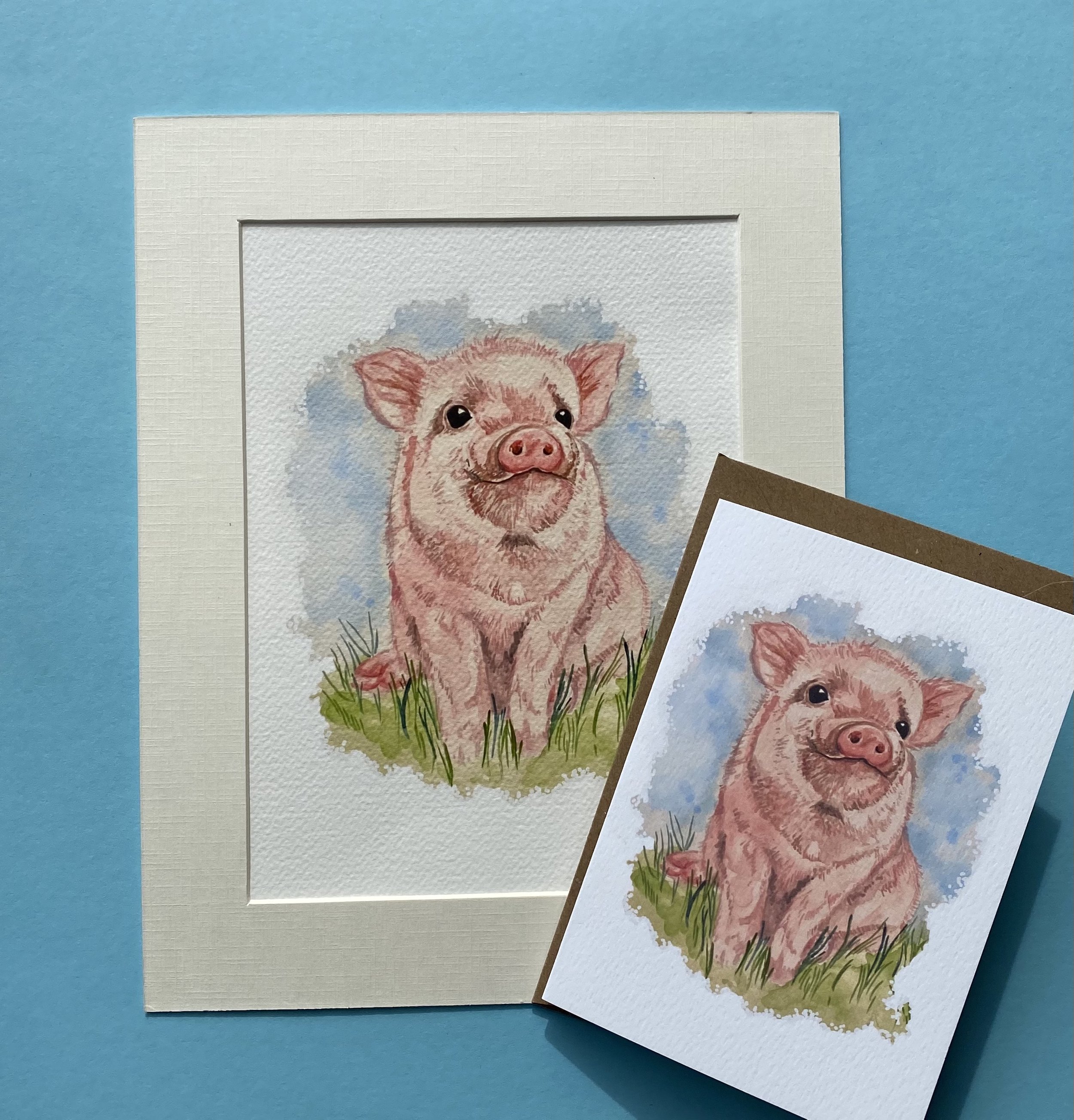 Watercolour Pig