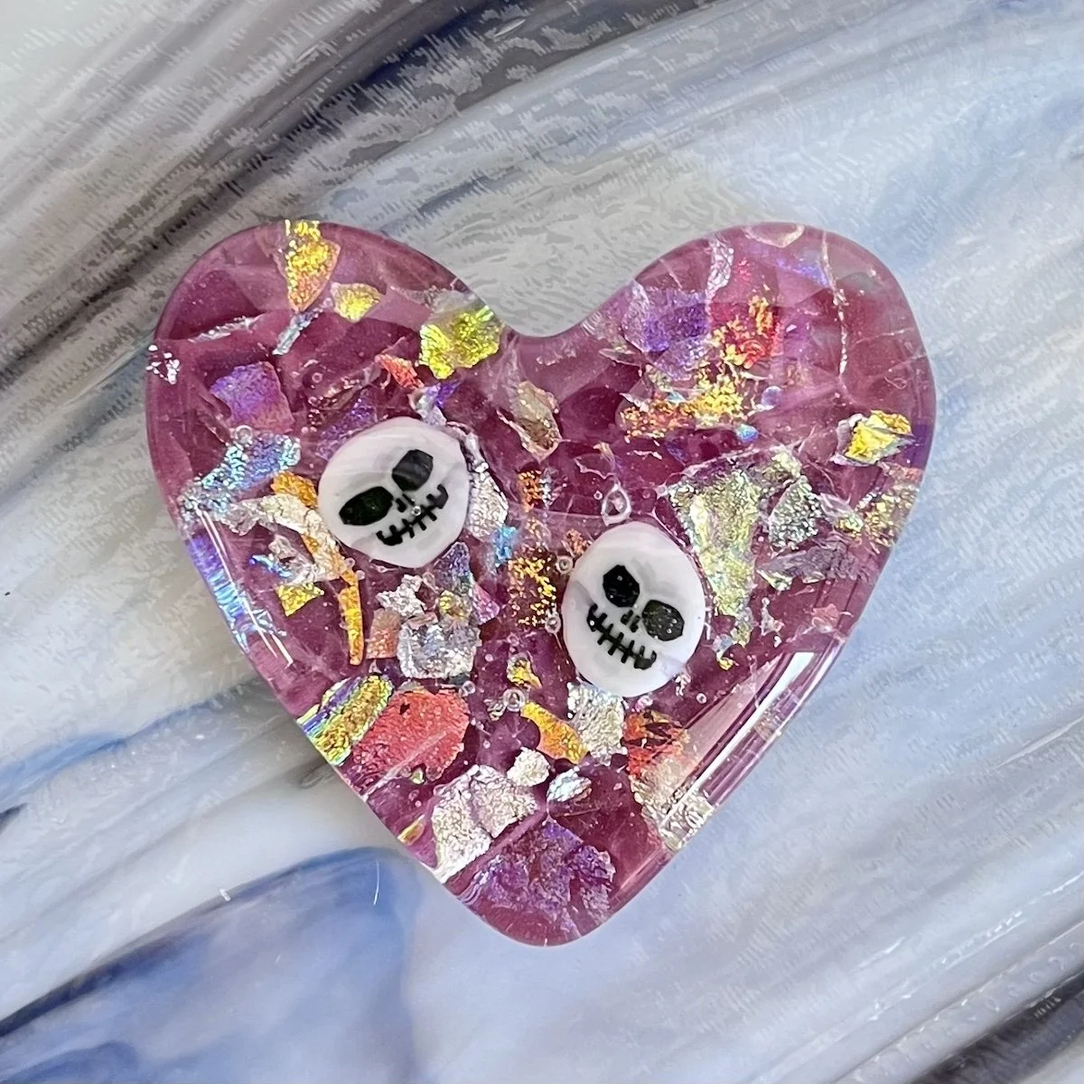Pink Skulls & Dichroic 2"