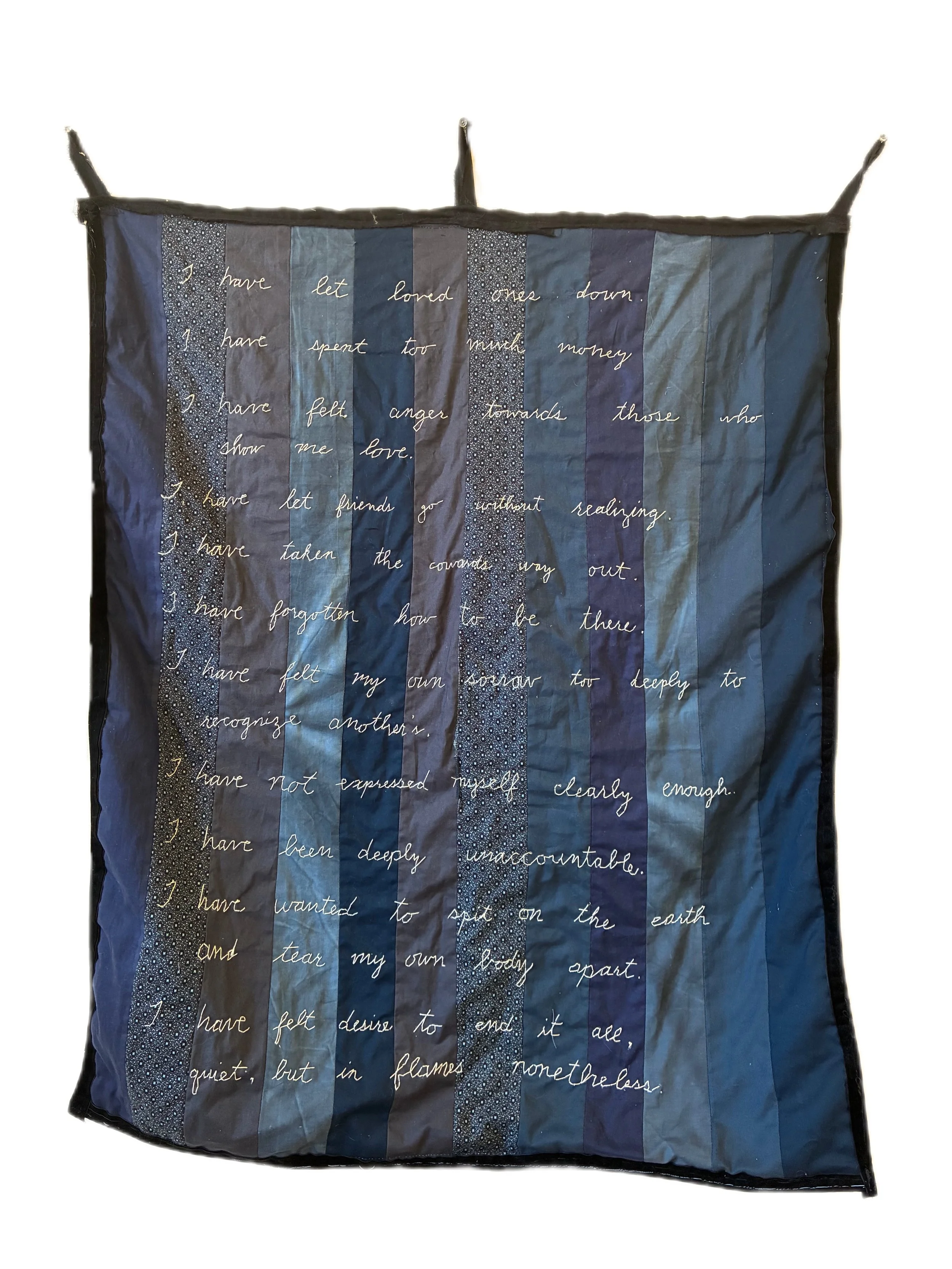 Eternal Quilt, thread, cotton fabric, batting, 28.5" x 35", 2026