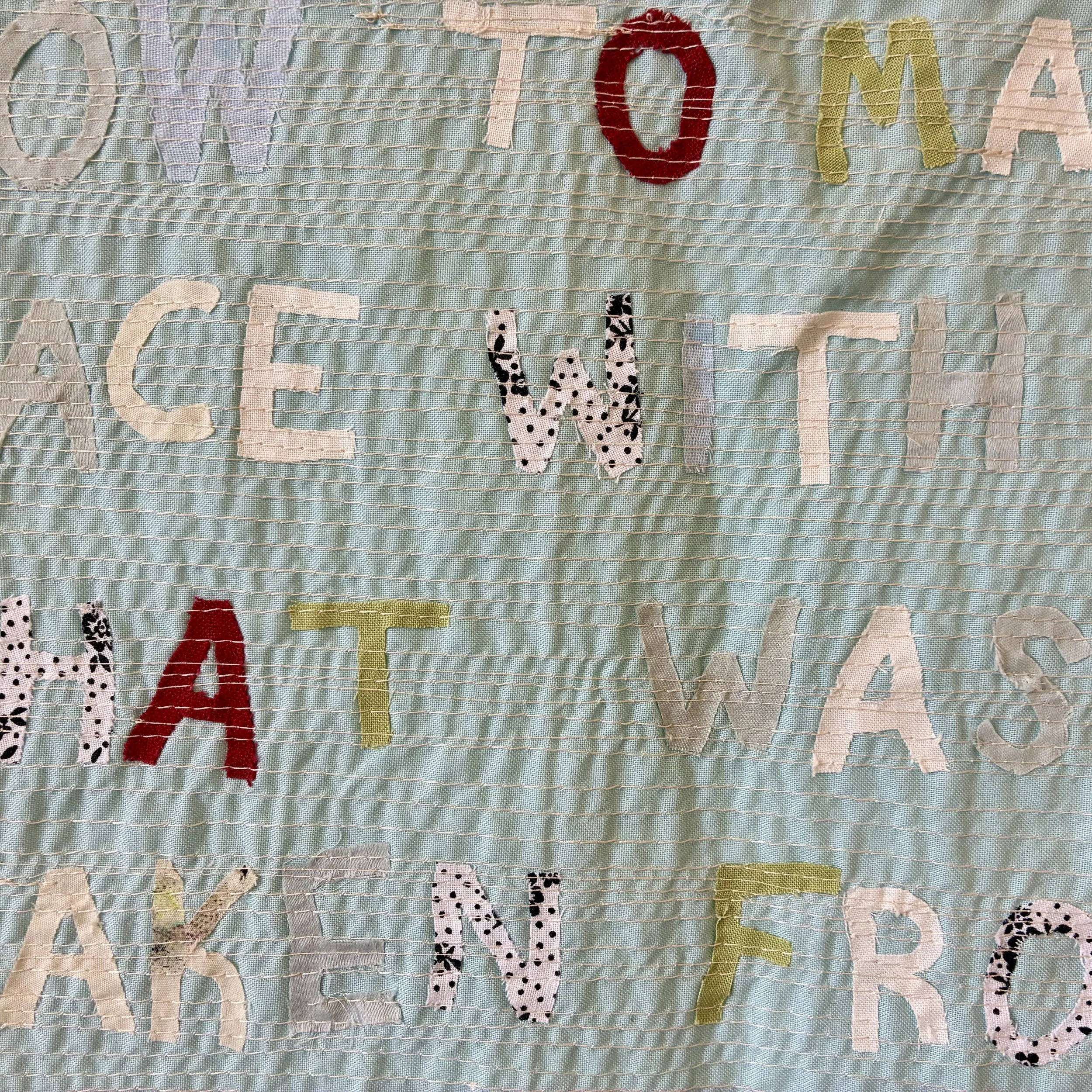 Banner I (detail), cotton fabric, thread, size, 2026