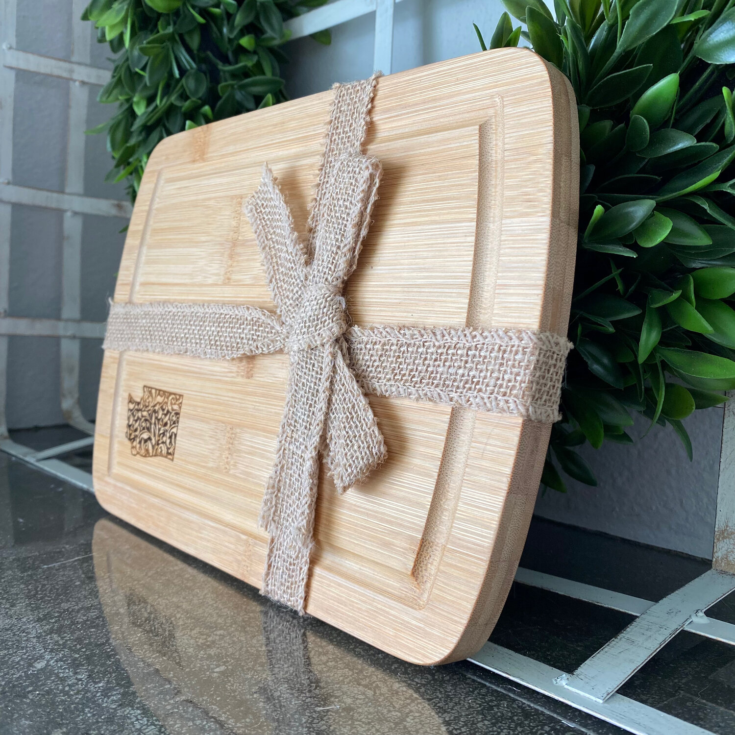 Tribal Flower Bamboo Cutting Board — Dom Chi Designs