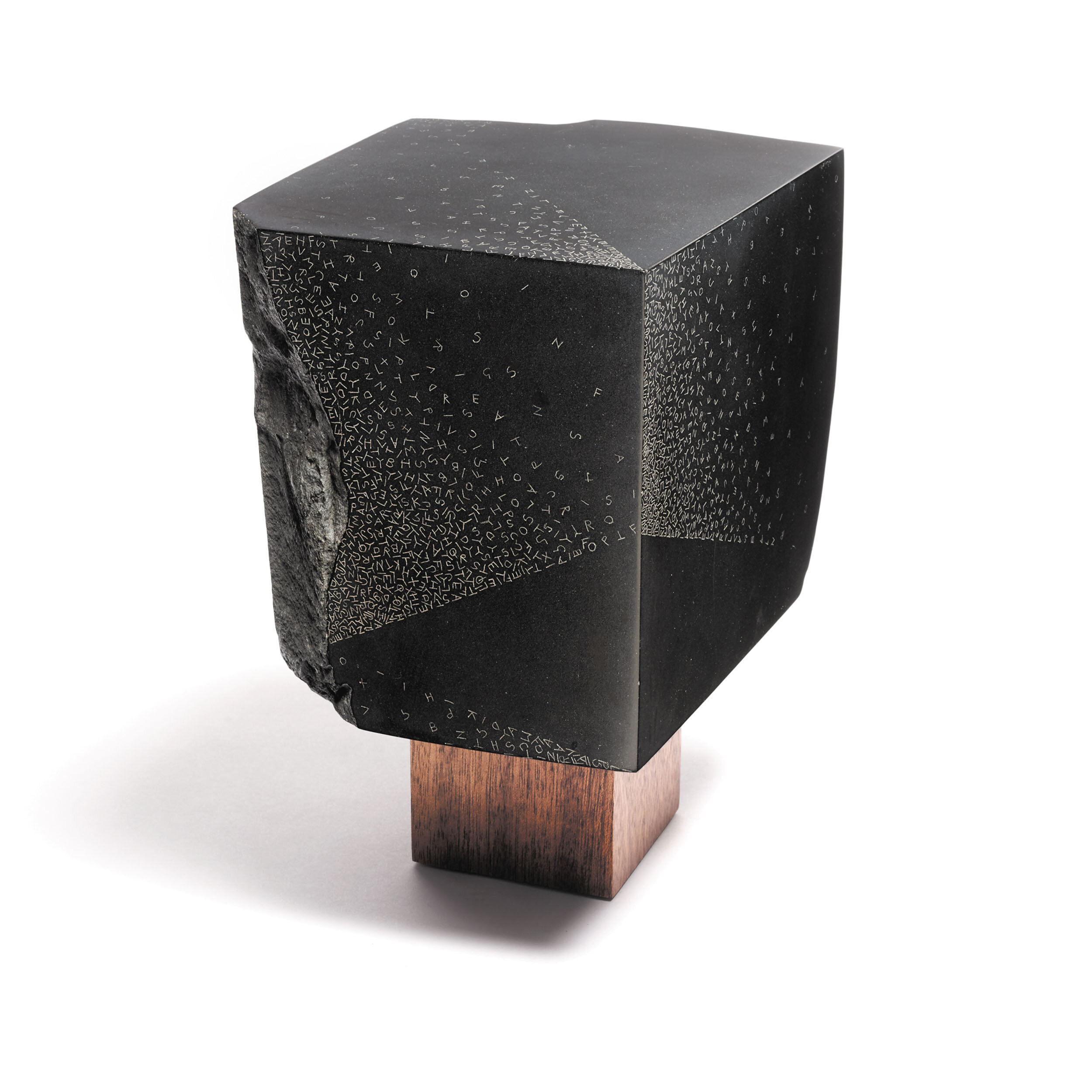   Untitled  (Head)  2013 African pyrophyllite and wood  10” x 6¾” x 7½” 