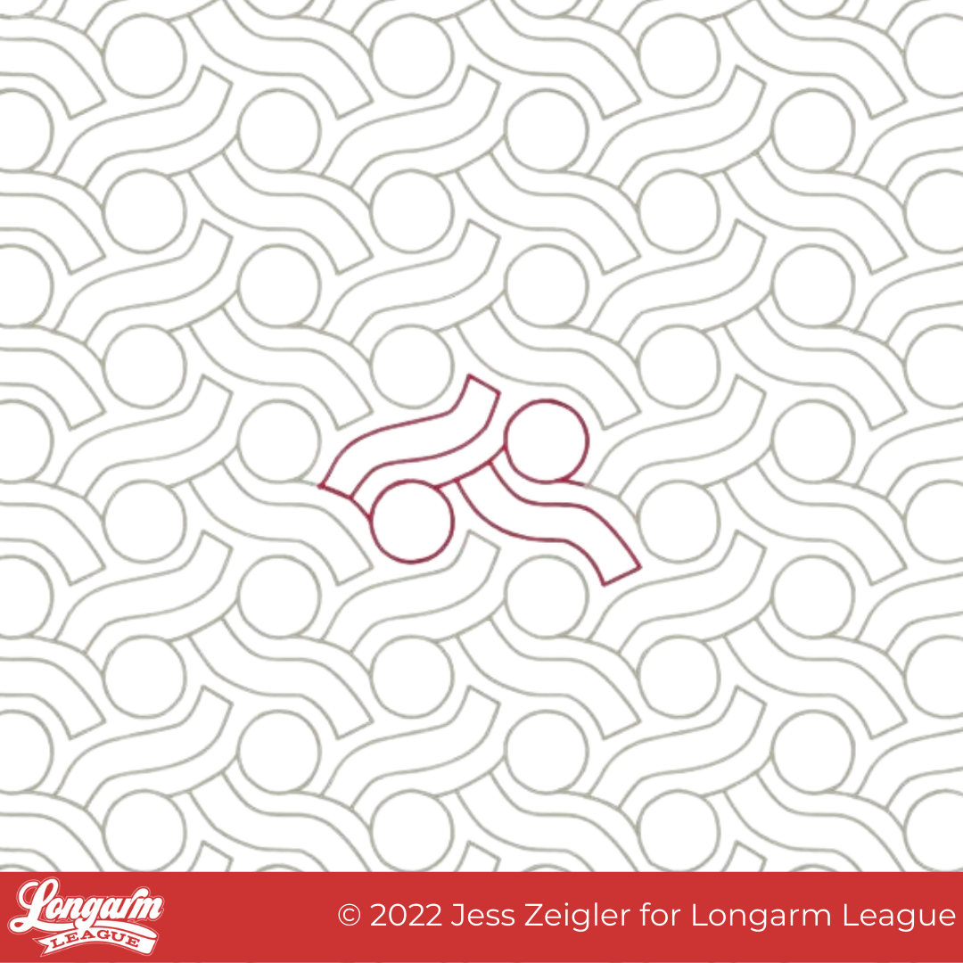A maze puzzle with a path highlighted in red showing a way through the maze.