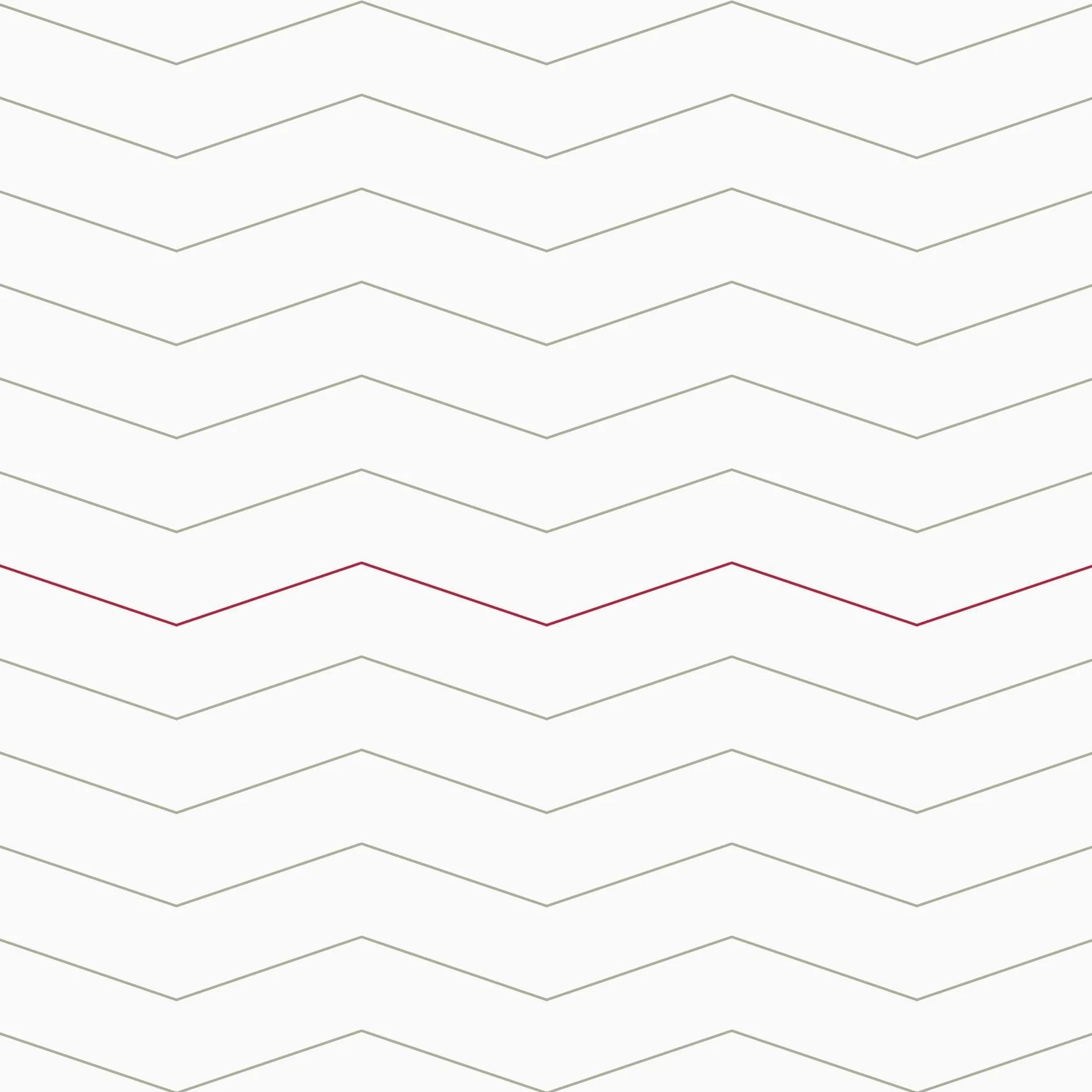 This image features a pattern of horizontal, zigzag lines with a single red zigzag line amidst gray lines.