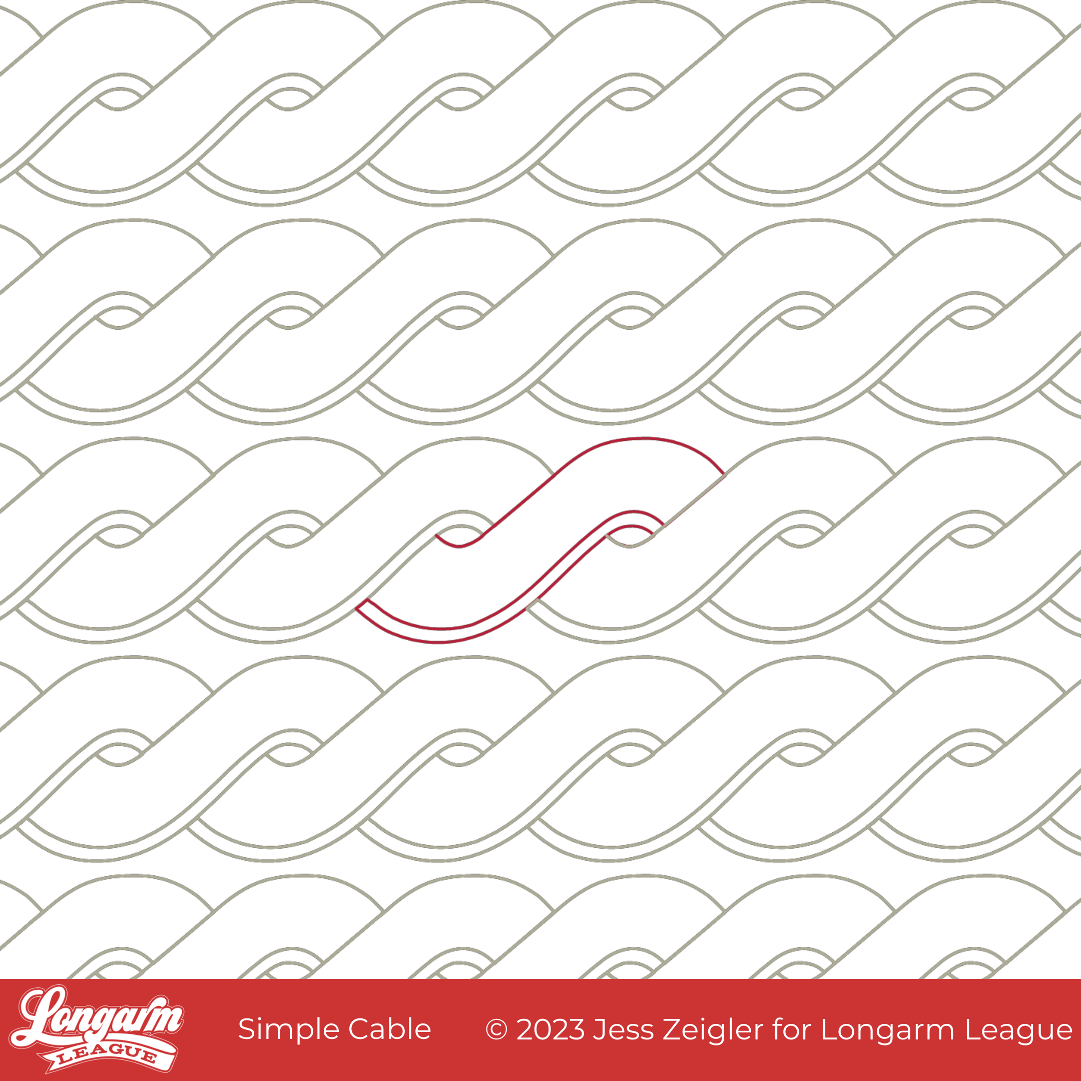 Illustration of a simple cable with a red section in the middle, designed with multiple intertwined lines.