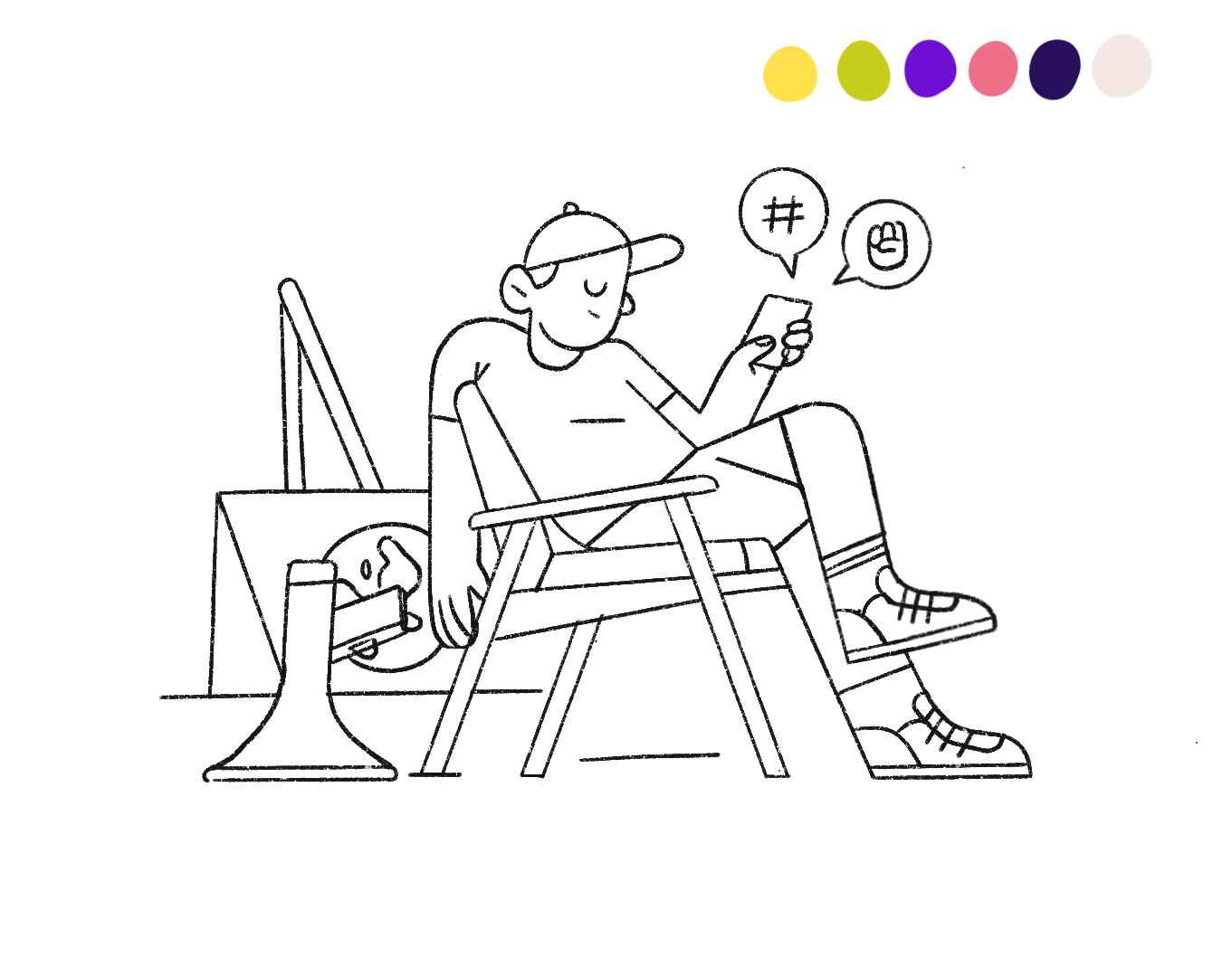 croquis d'illustration pour la MAIF