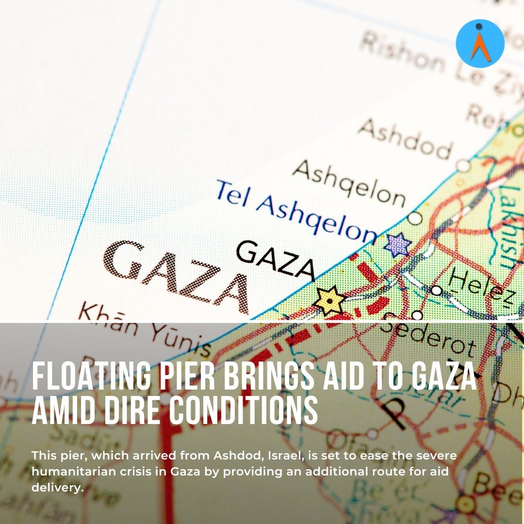 🚢 A new floating pier has been anchored on Gaza's beach to help deliver much-needed humanitarian aid, according to US Central Command (CENTCOM). This pier, which arrived from Ashdod, Israel, is set to ease the severe humanitarian crisis in Gaza by p