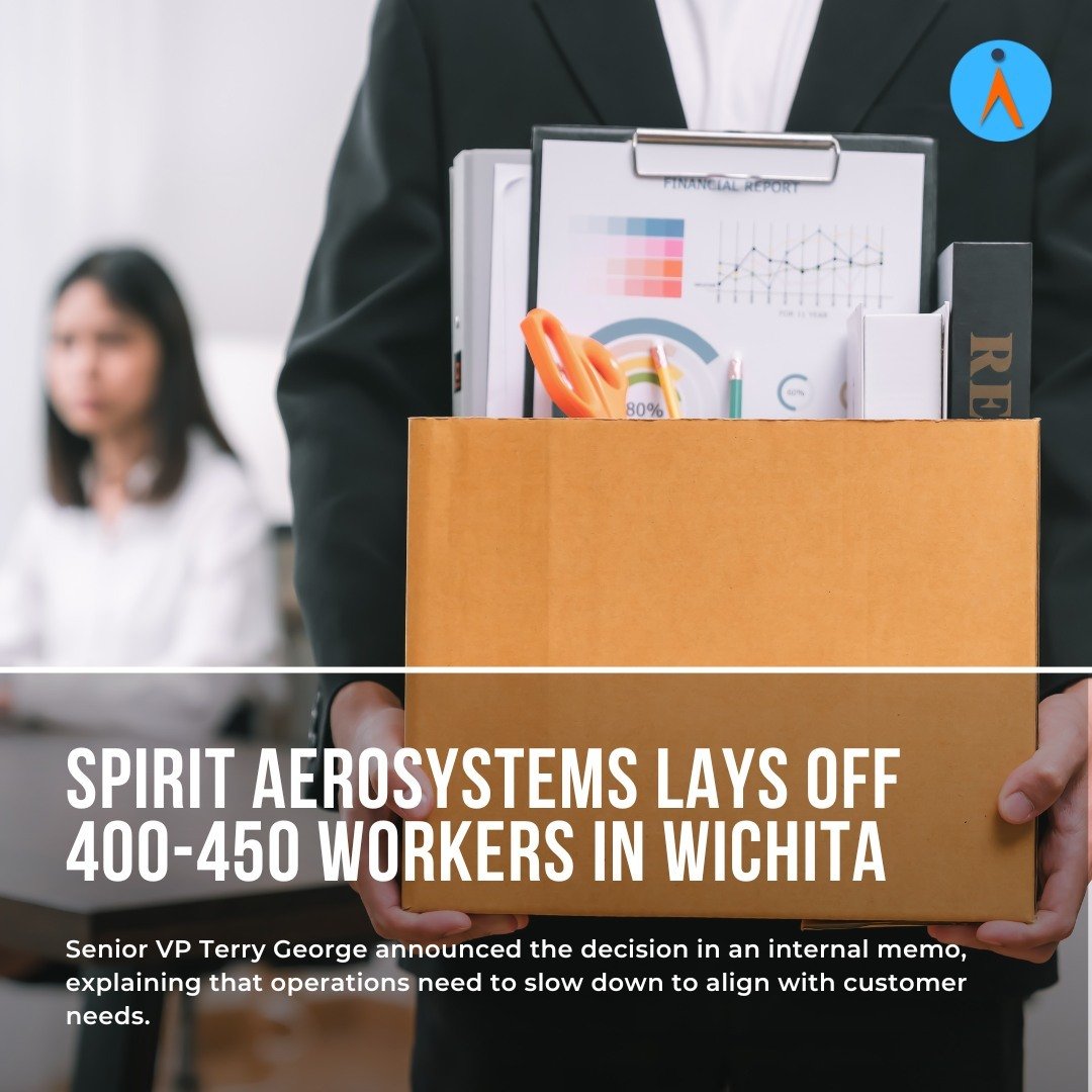 Spirit AeroSystems is laying off 400-450 hourly production workers in Wichita due to high inventory levels. 😔📉 Senior VP Terry George announced the decision, explaining that operations need to slow down to meet customer needs. Spokesperson Joe Bucc